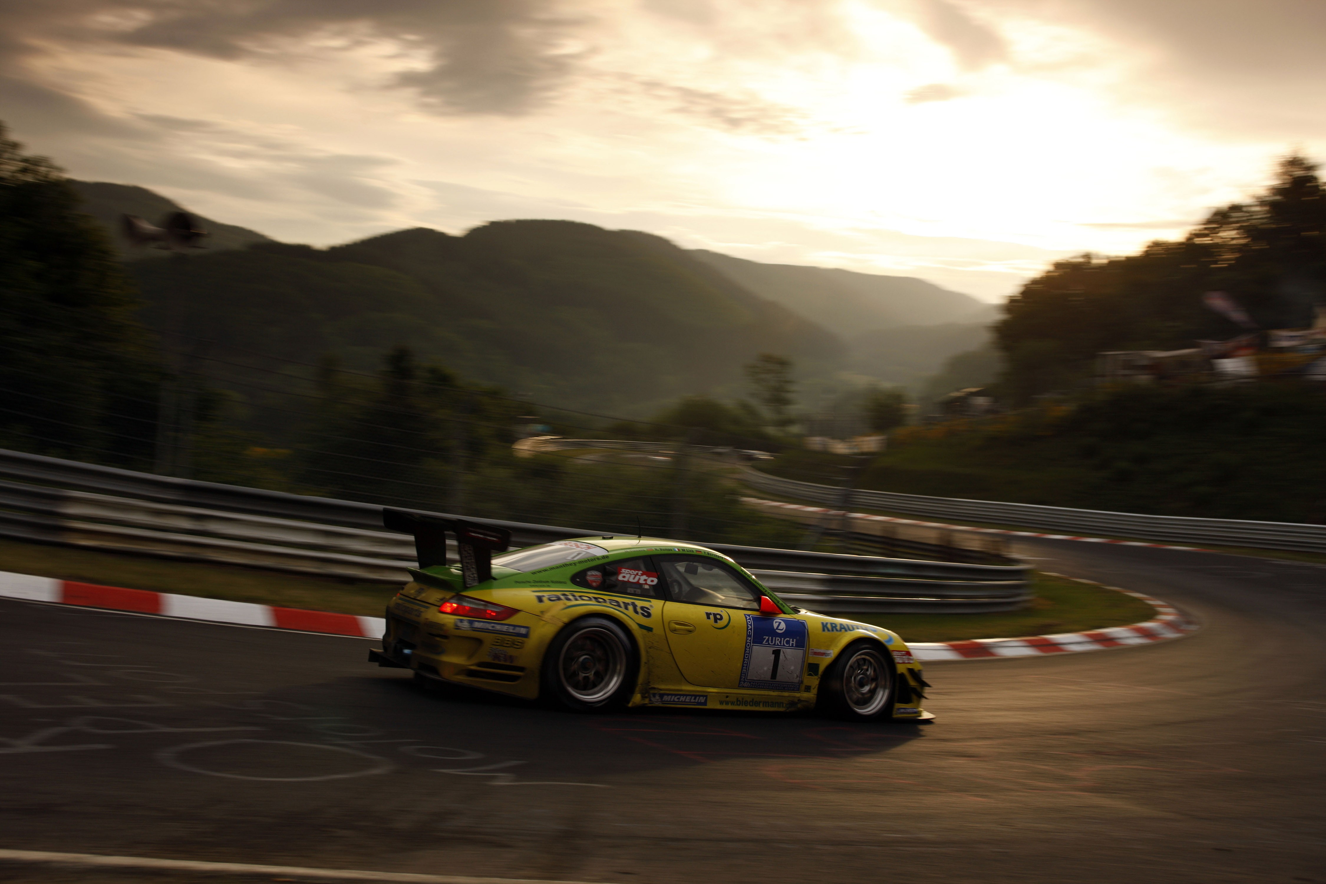 Car Porsche Nurburgring Yellow Cars Race Cars Race Tracks Racing Sport Sports Vehicle 4500x3000