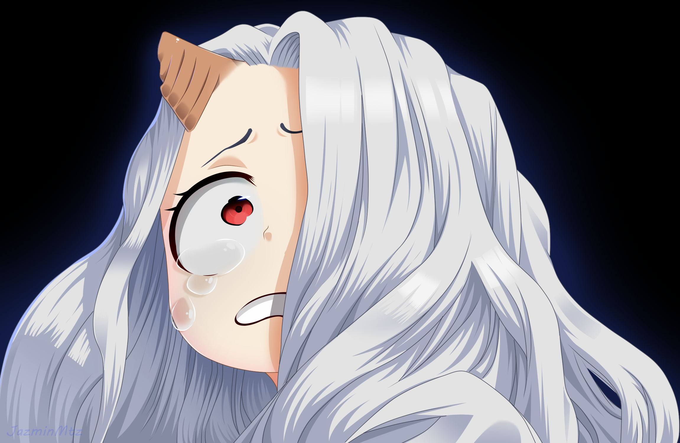 Eri Boku No Hero Academia My Hero Acadamia Anime Anime Girls Crying White Hair 2302x1500