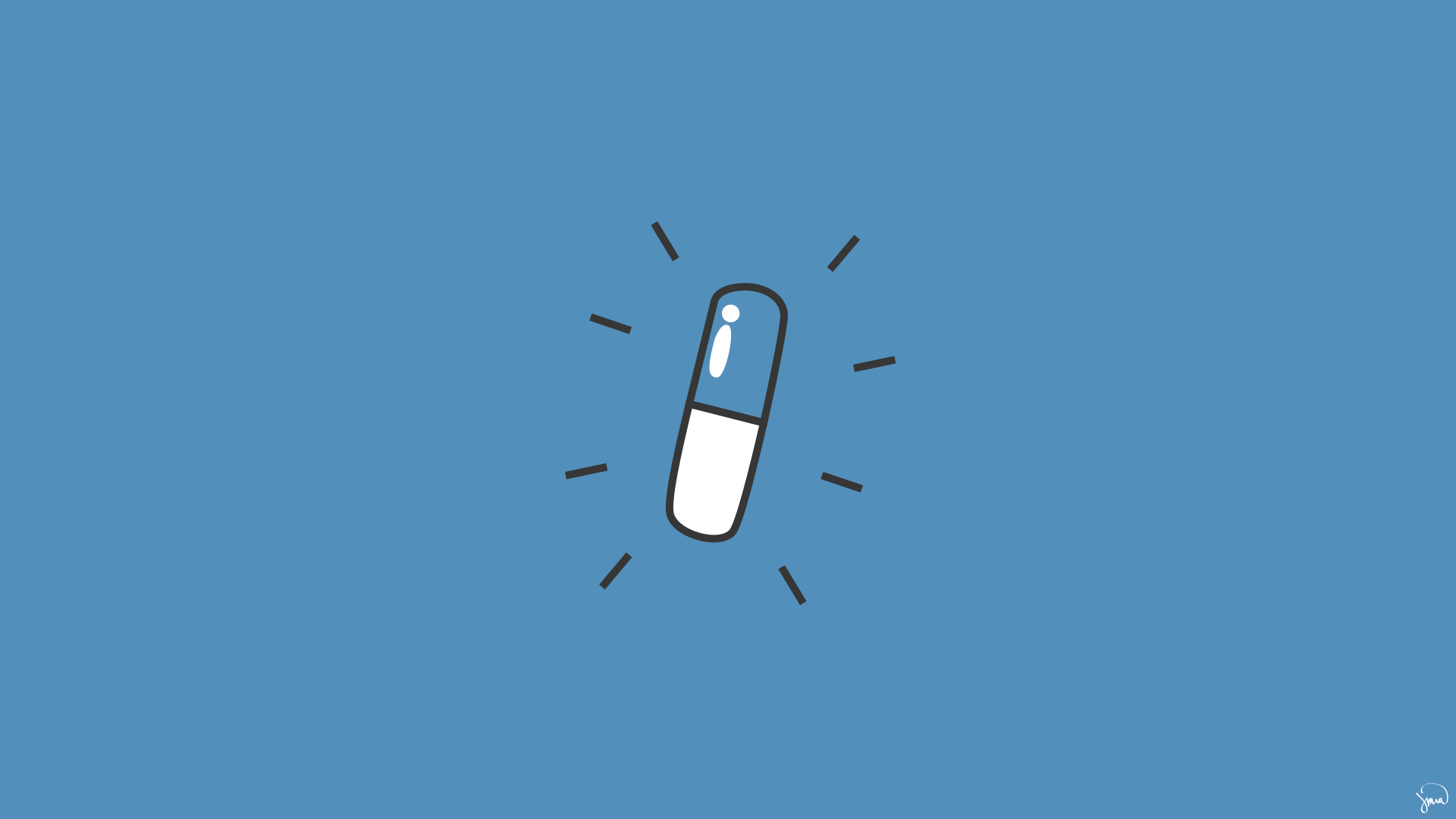 ReLiFE Logo Pills Simple Background Blue Background 1920x1080