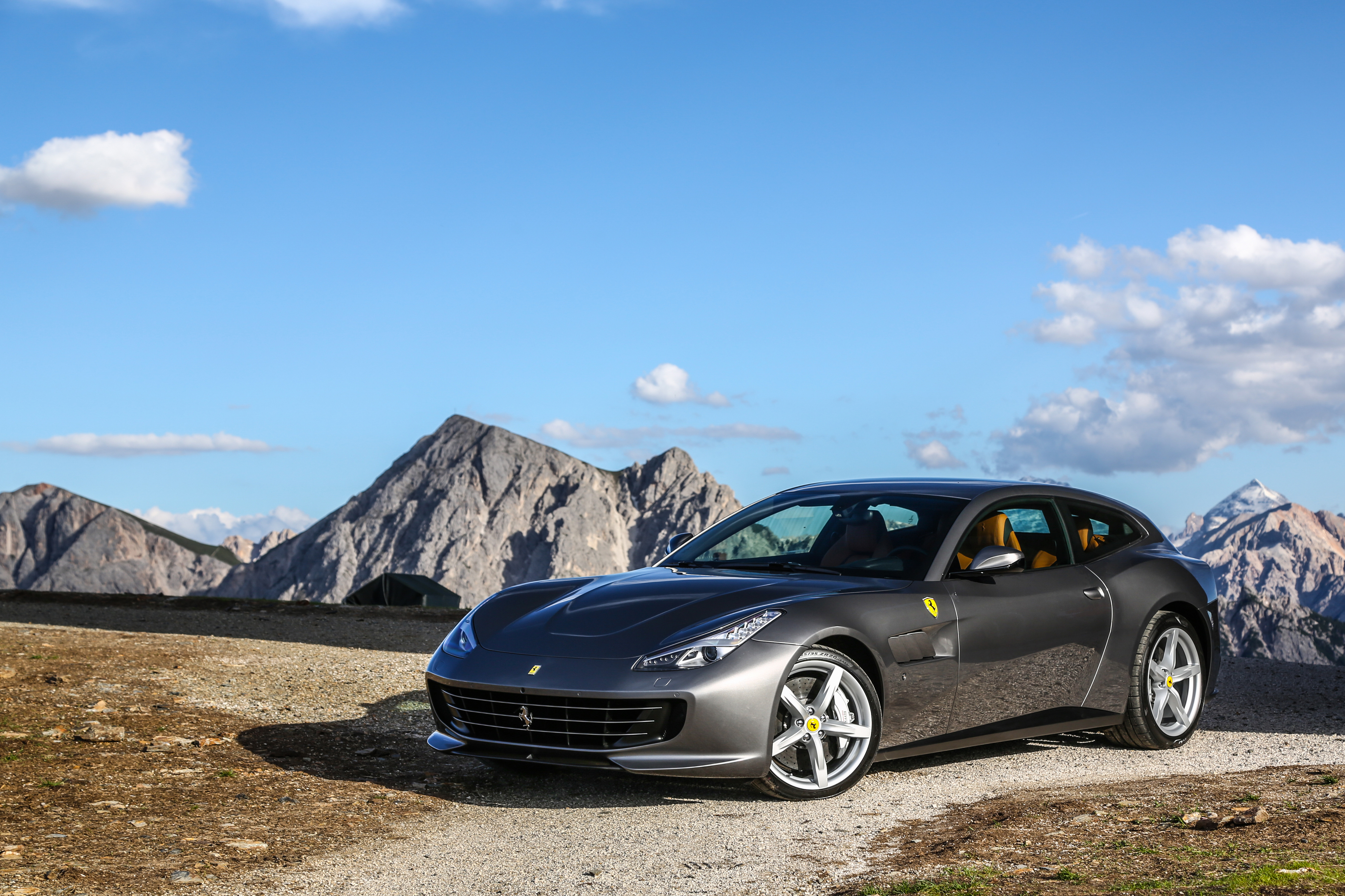 Ferrari GTC4Lusso Ferrari Car Vehicle Silver Car Grand Tourer Sport Car 4096x2730