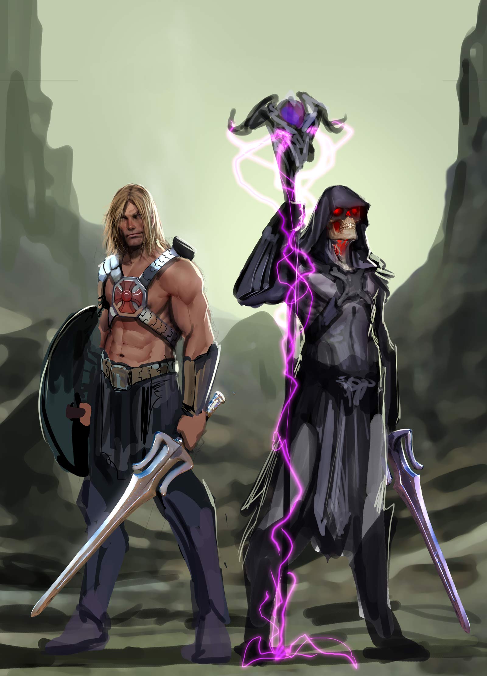 Nebezial He Man Skeletor He Man And The Masters Of The Universe 1600x2220