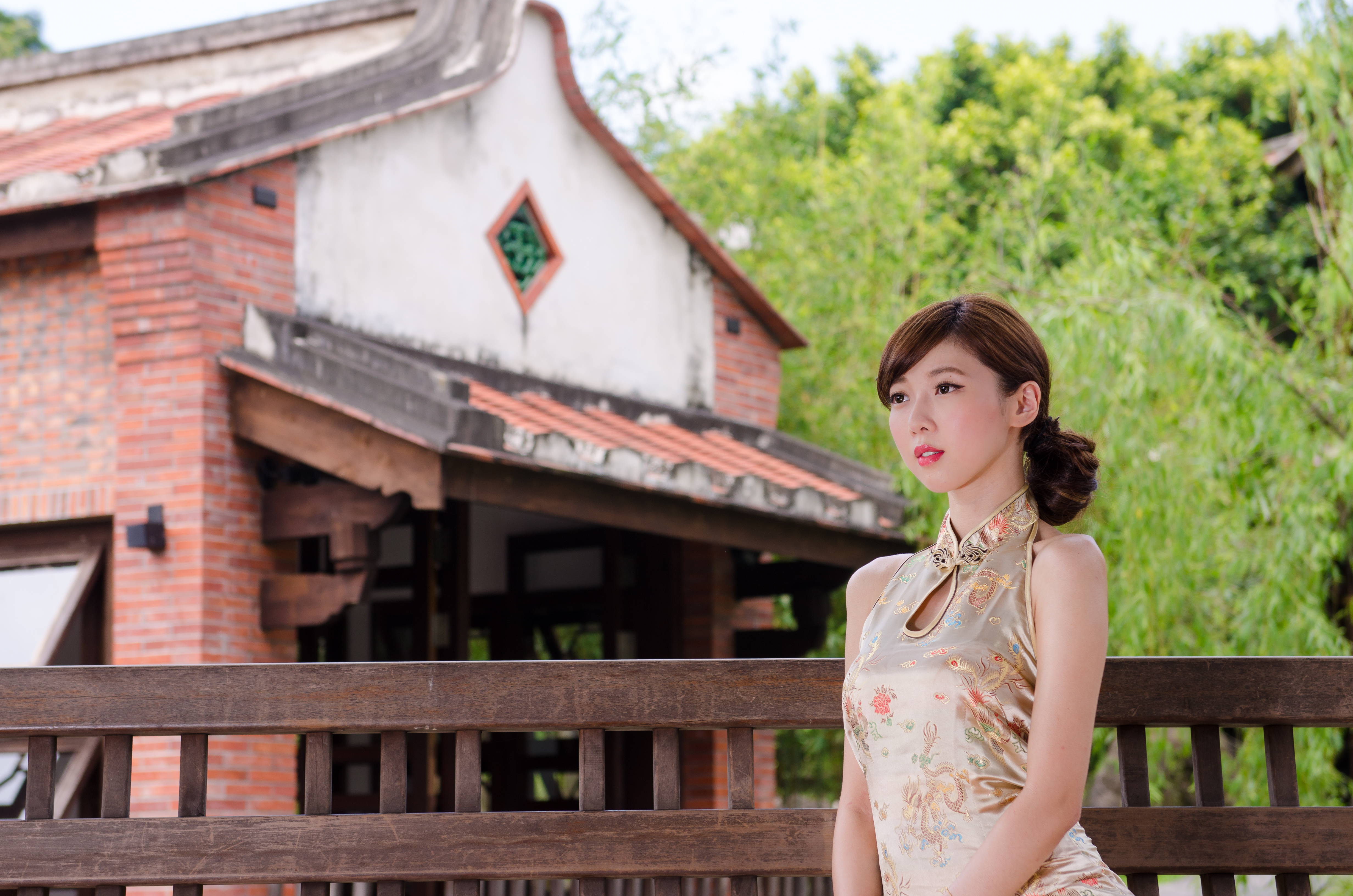 Chen Qiaoqiao Girl Model Asian Taiwanese Lin Antai Historical Home Taipei 4928x3264