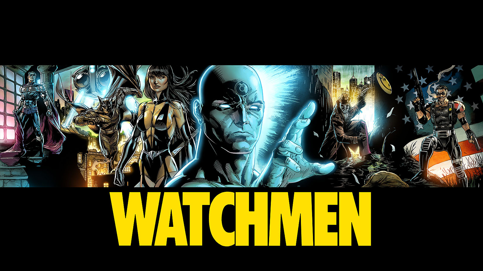 Silk Spectre Owlman DC Comics Doctor Manhattan Rorschach The Comedian Watchmen Nite Owl 1600x900