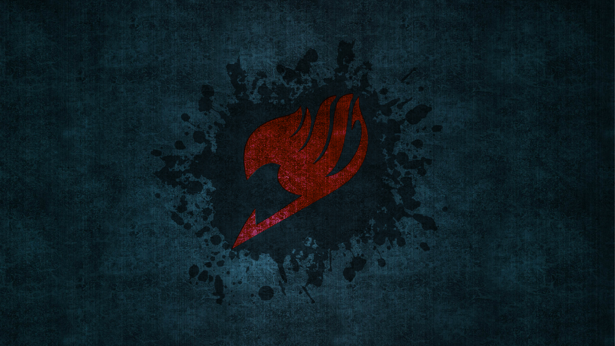 Fairy Tail Logo Red Blue Wallpaper Resolution 2560x1440 Id Wallha Com