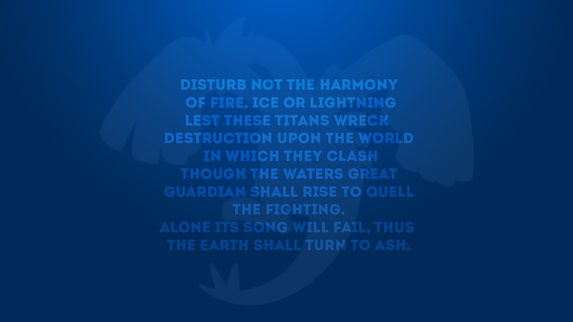 Lugia Pokemon Text Anime Blue Background 1920x1080