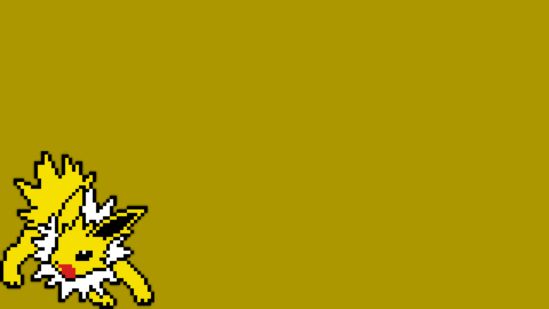 Pixel Art Pixels Jolteon 1920x1080