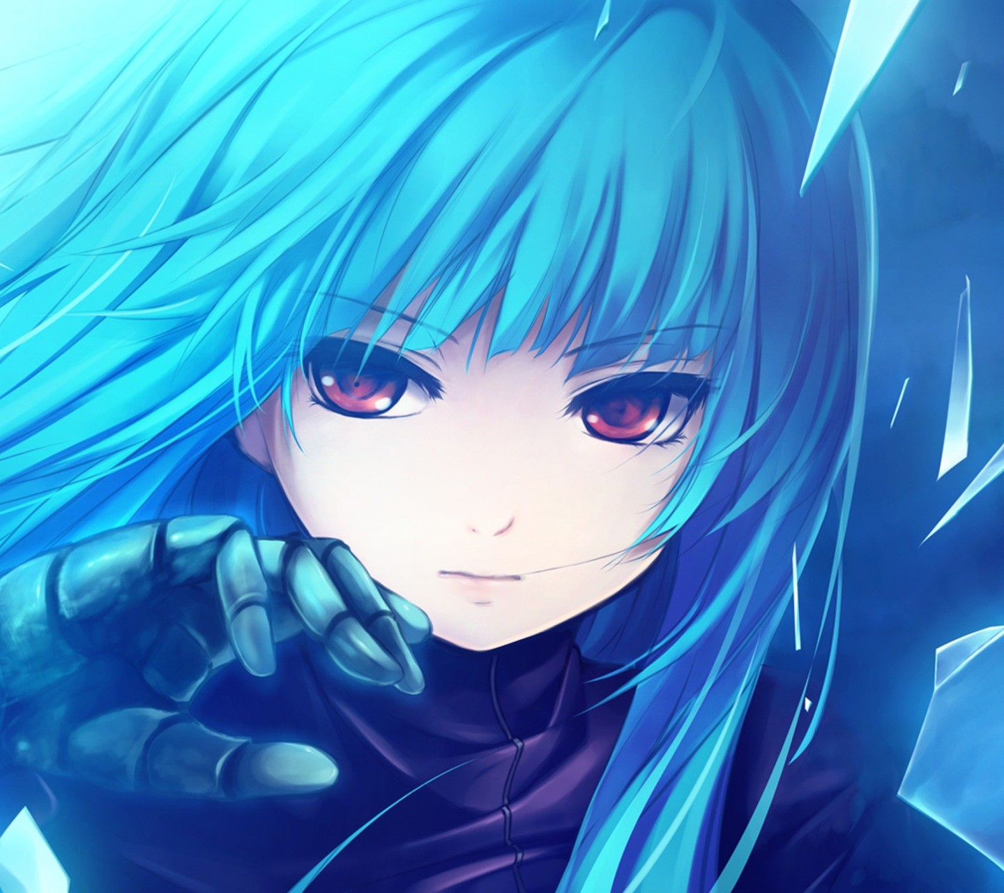 Anime Girls Video Game Characters Kula Diamond King Of Fighters Blue Hair 1440x1280