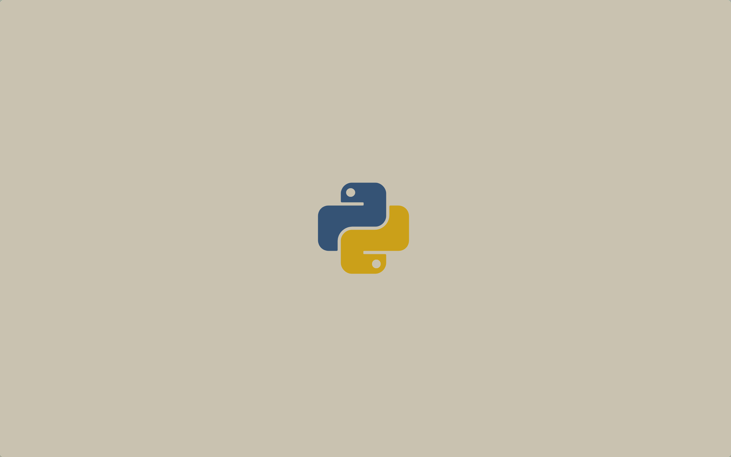 Python Programming Beige Background Beige Blue Yellow Minimalism Logo 2560x1600