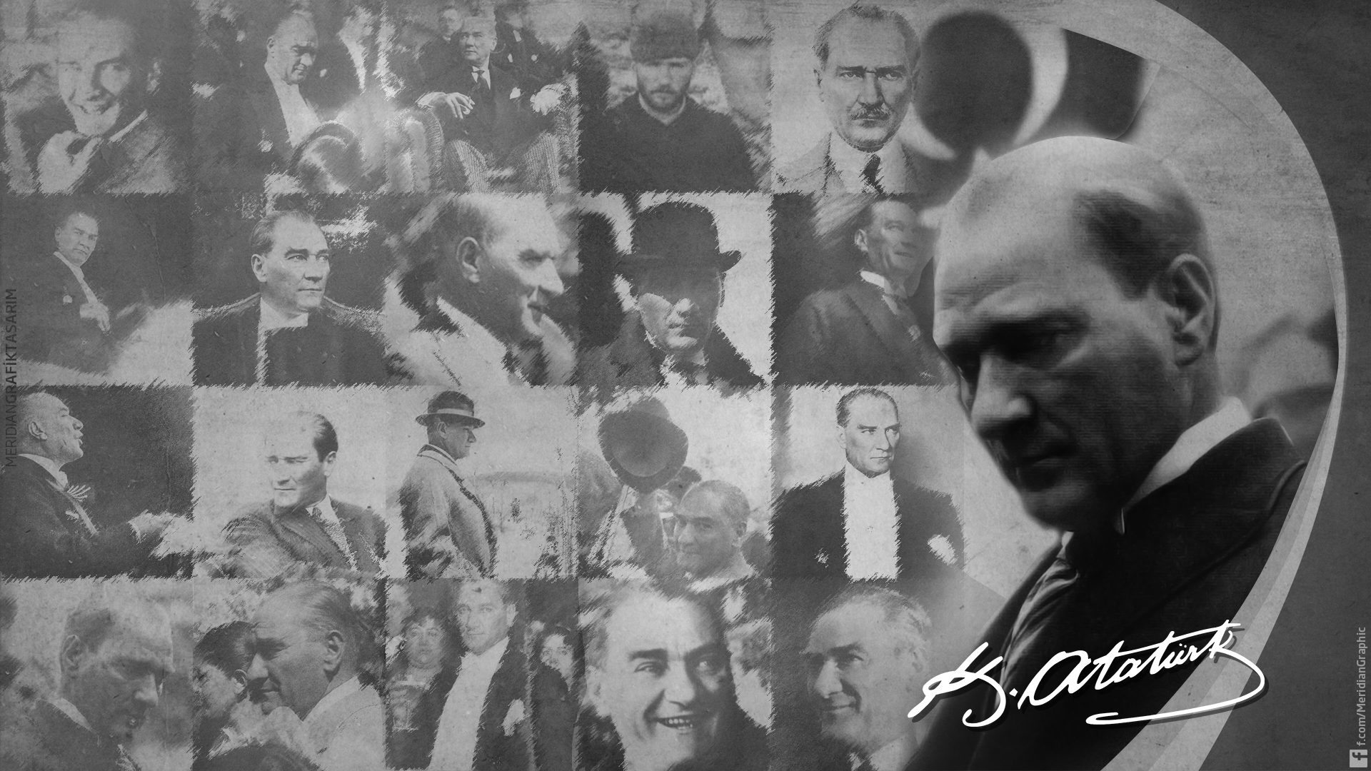 Mustafa Kemal Ataturk Men Monochrome 1920x1080