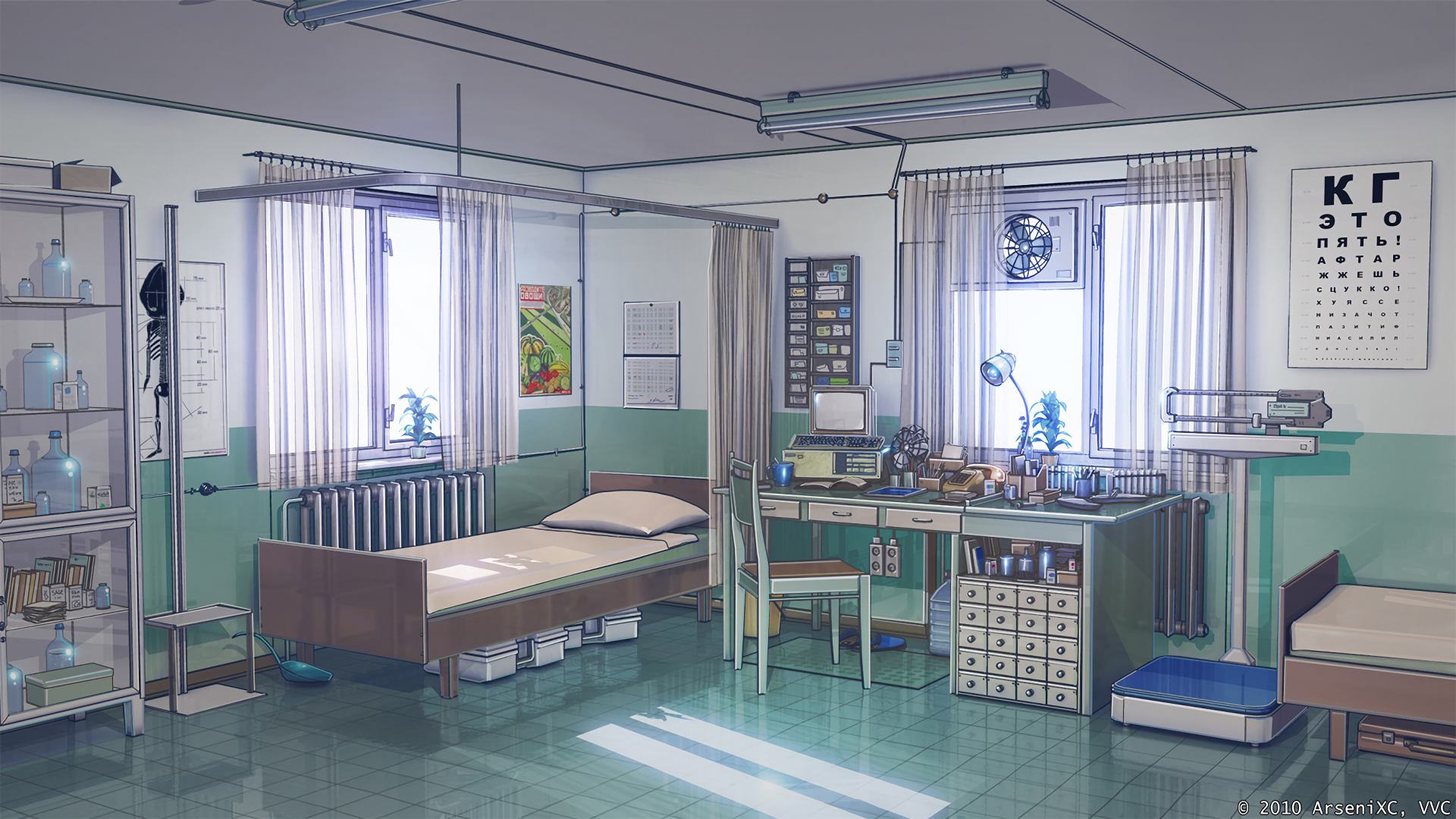 Original Anime Hospital Room 1920x1080