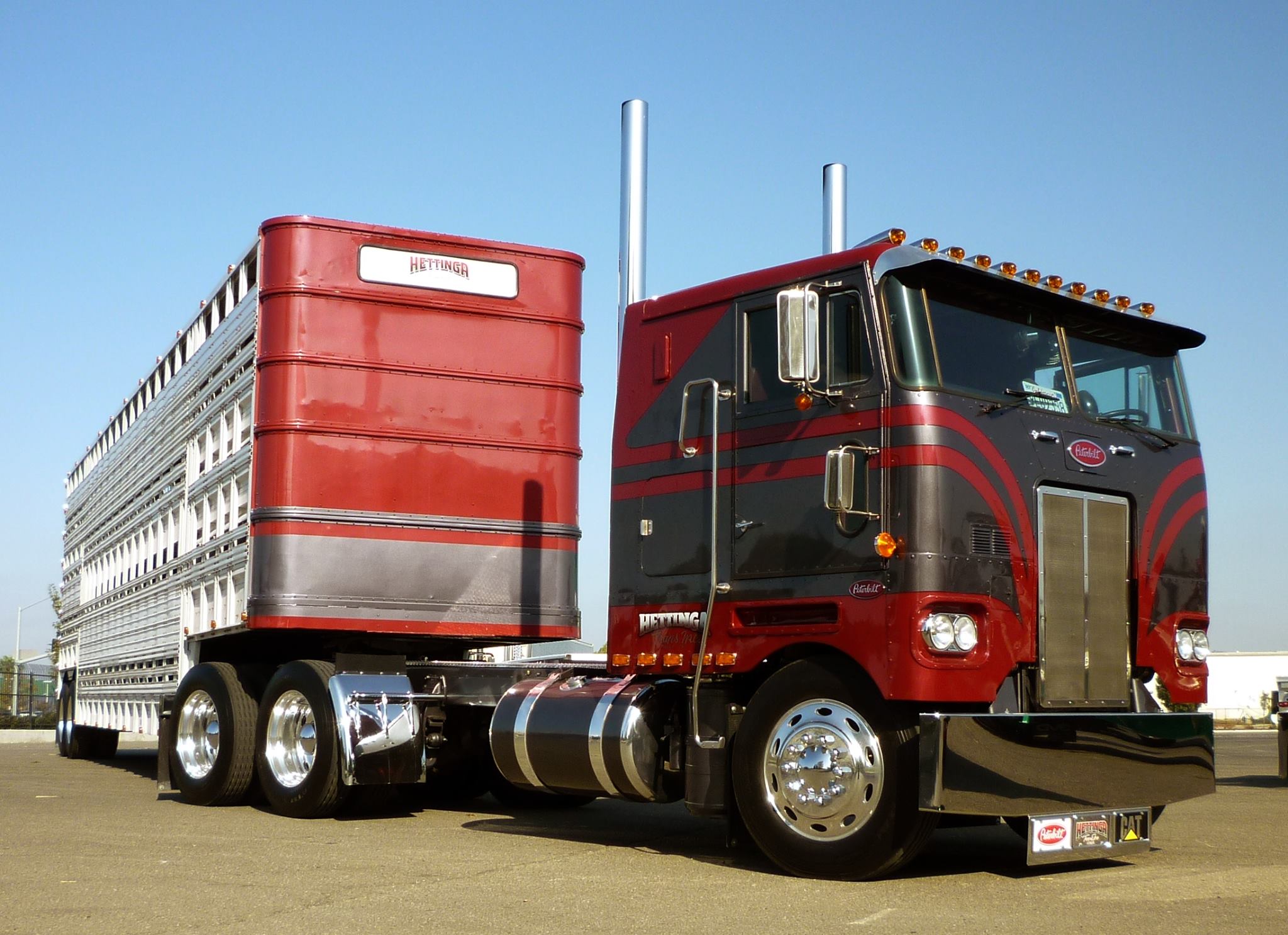 Peterbilt Big Rig Truck Red Semi 2048x1486