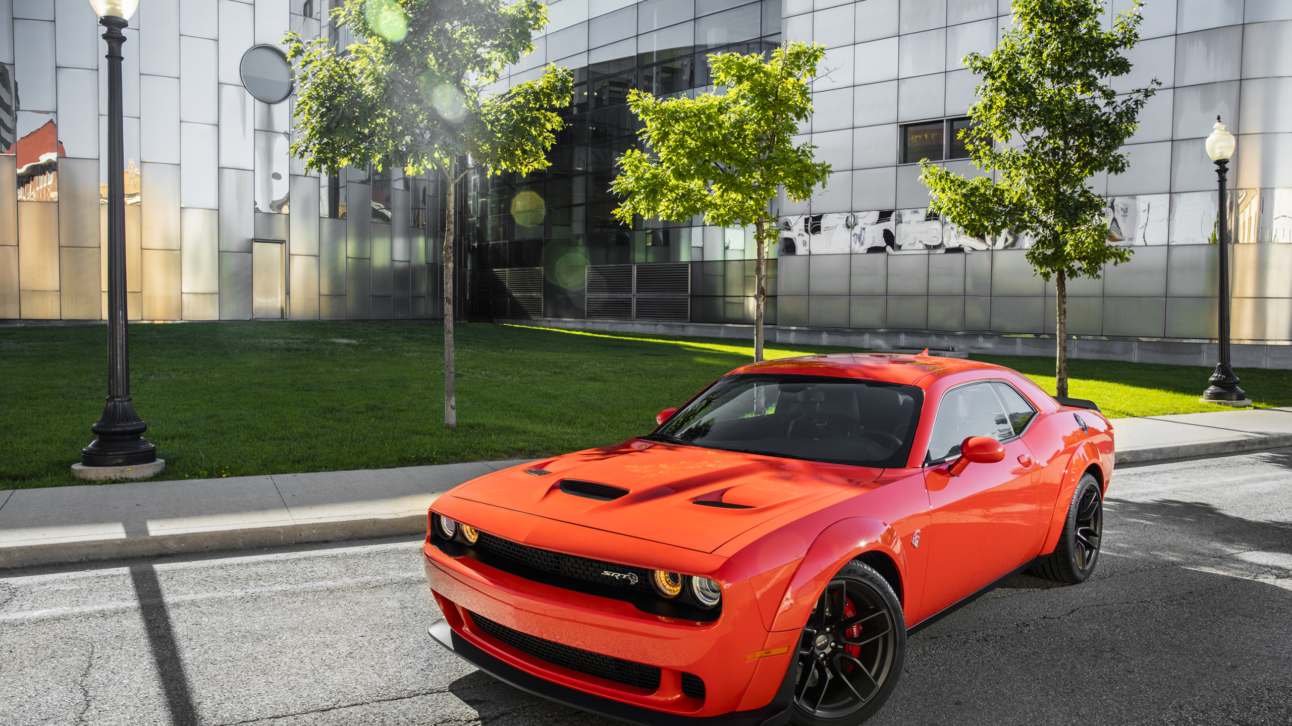 Car Vehicle Red Cars Dodge Challenger Hellcat Dodge 2560x1440