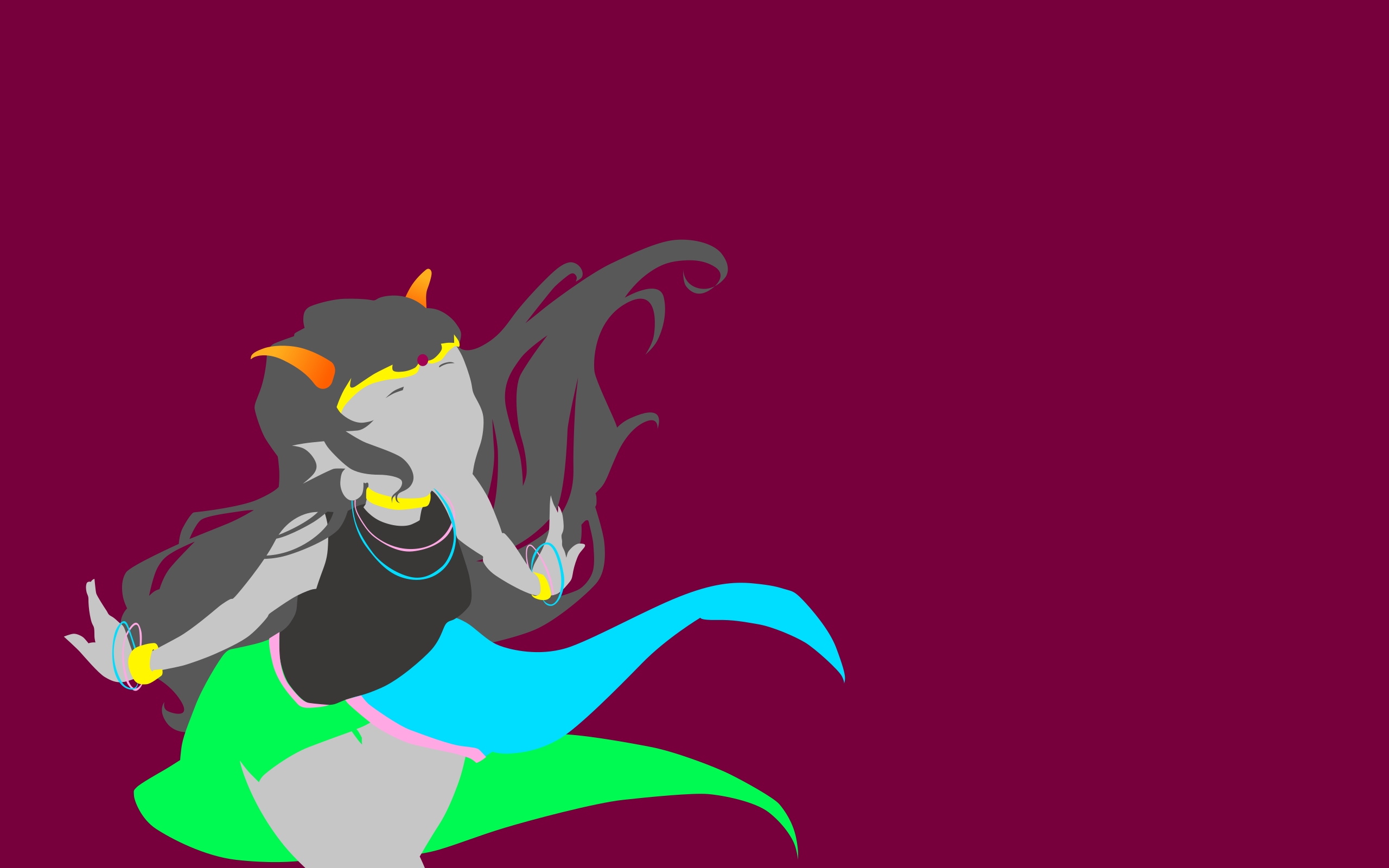 Homestuck MS Paint Adventures Vector Feferi Peixes 2560x1600