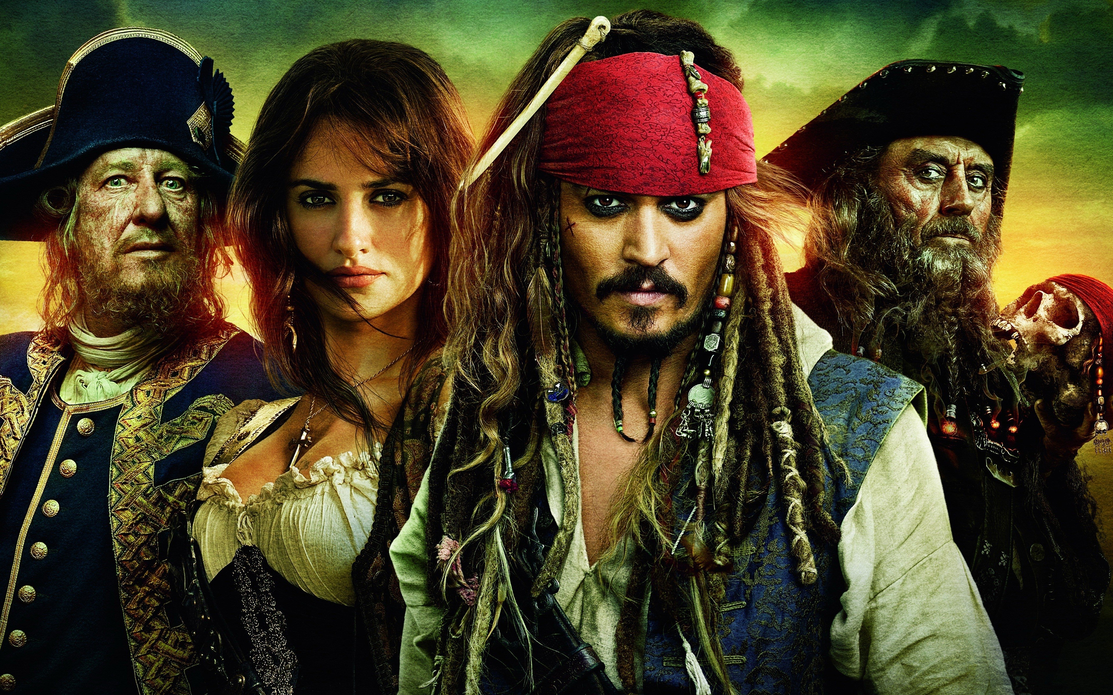 Movies Pirates Of The Caribbean Jack Sparrow Johnny Depp Penelope Cruz Pirates Of The Caribbean On S 3840x2400