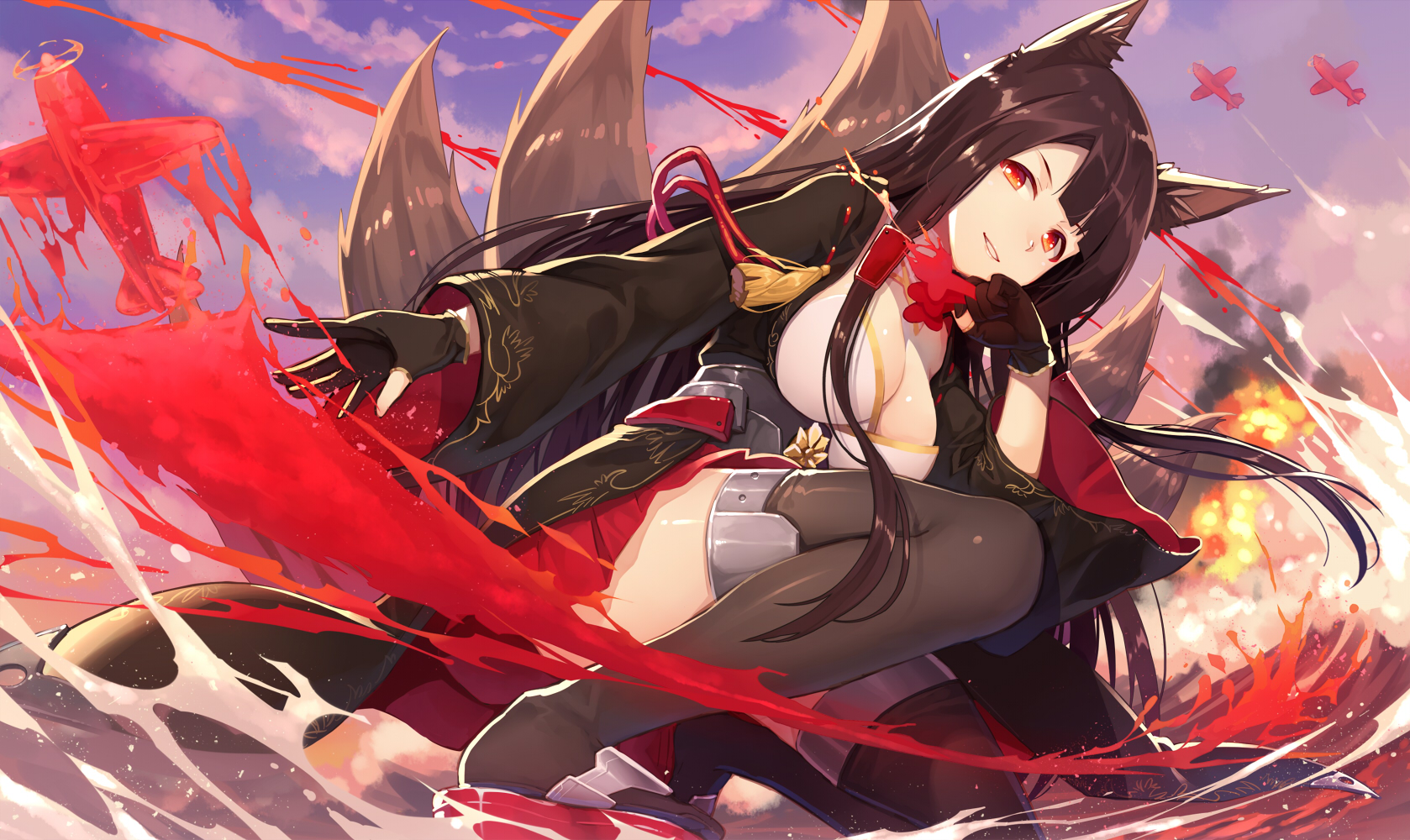 Anime Anime Girls Gamer Grill Comic Art Comic Girls Azur Lane Akagi Azur Lane 1678x1000