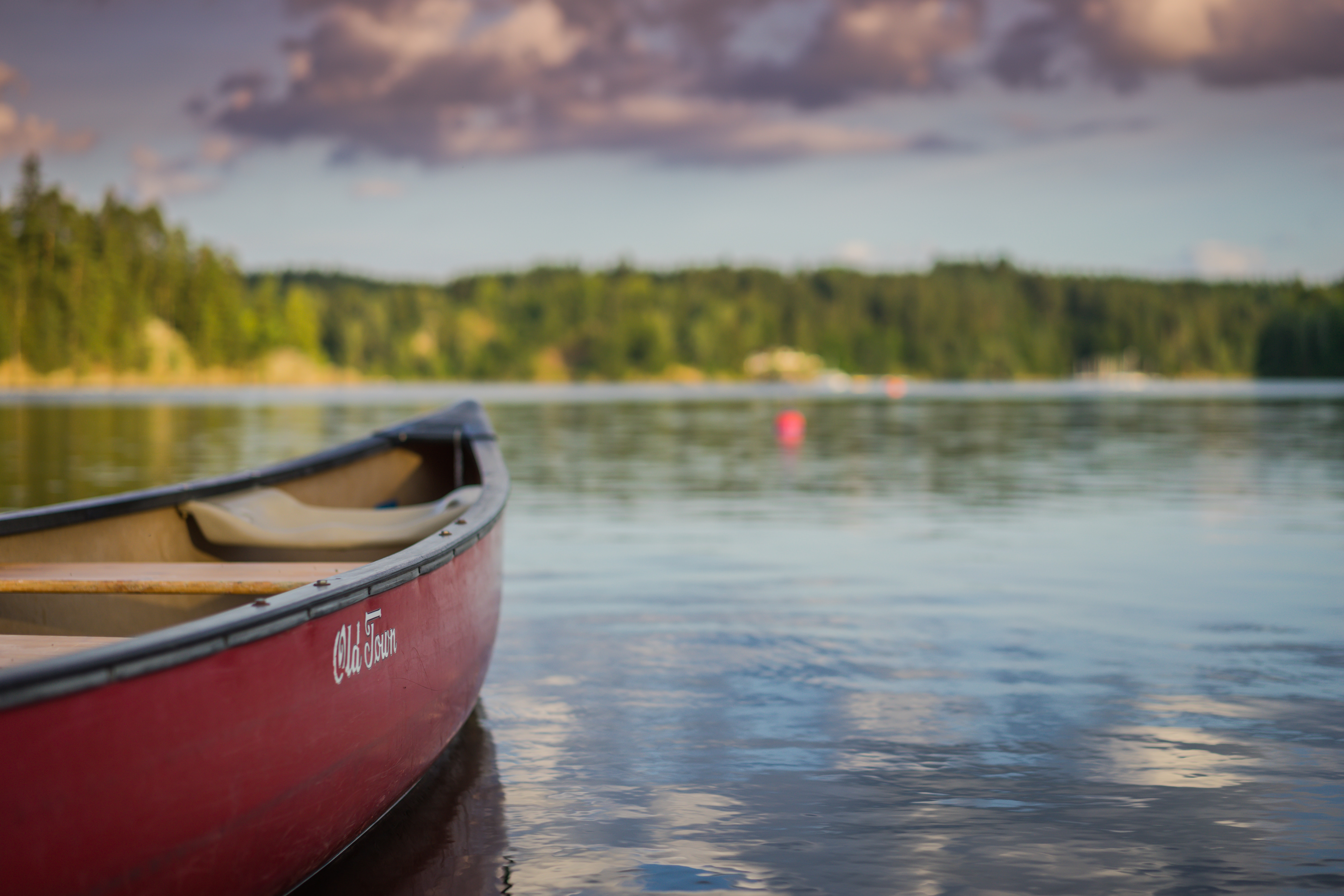 Boat River Water Depth Of Field Canoes Lake Calm 6000x4000