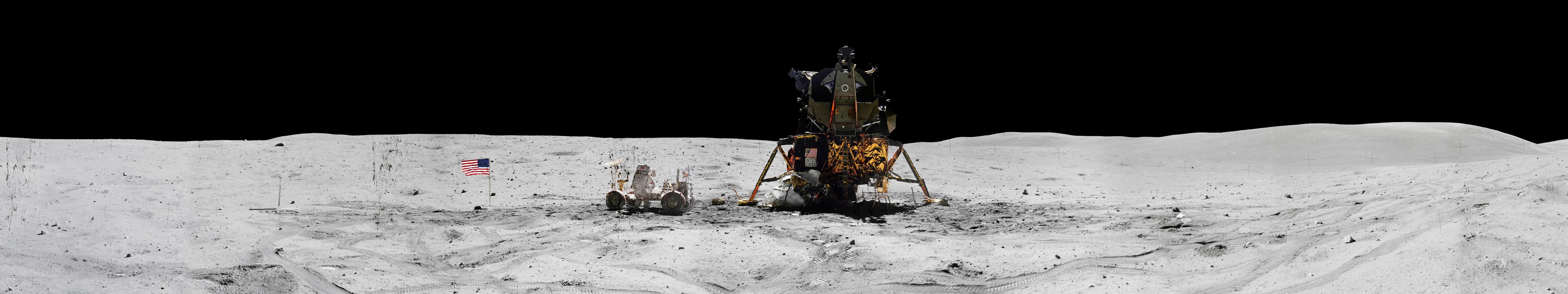 Rover Moon Lunar Rover 5760x1080