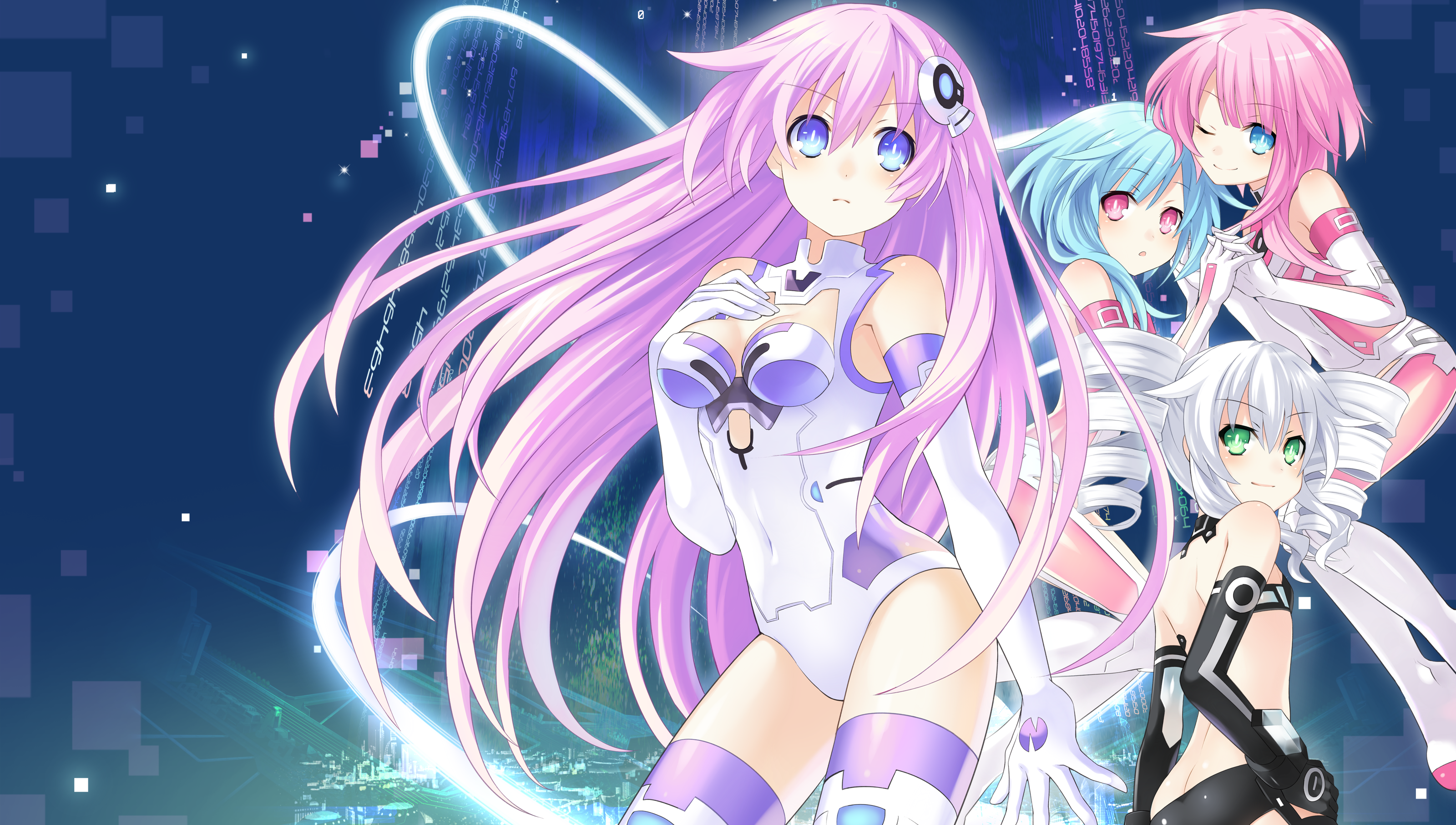 Hyperdimension Neptunia Anime Girls Nepgear Hyperdimension Neptunia Rom Hyperdimension Neptunia Ram  3200x1813