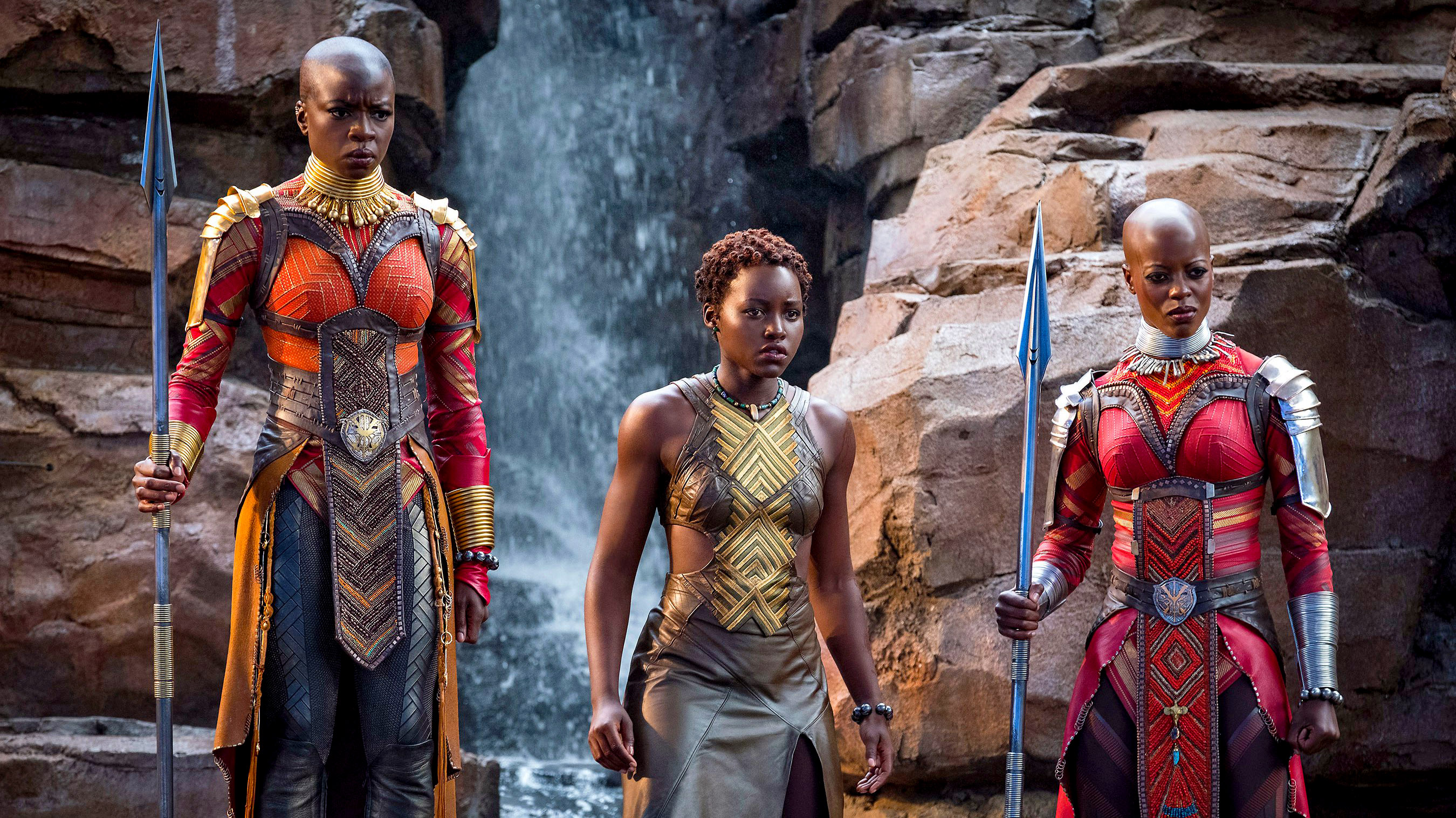 Marvel Cinematic Universe Black Panther Okoye Nakia Lupita Nyongo 2700x1518