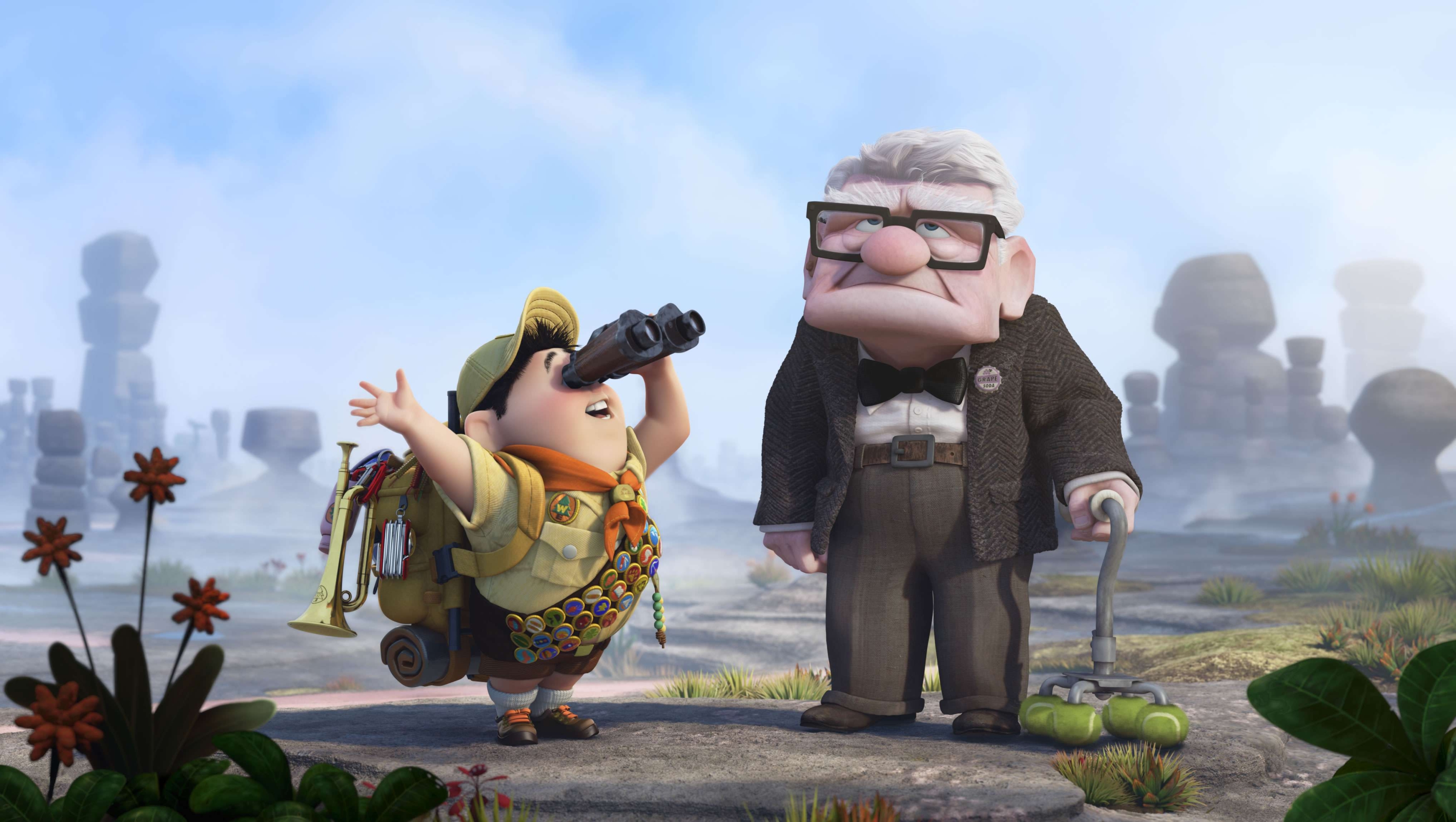 Russell Up Carl Fredricksen Up Movie 3500x1977