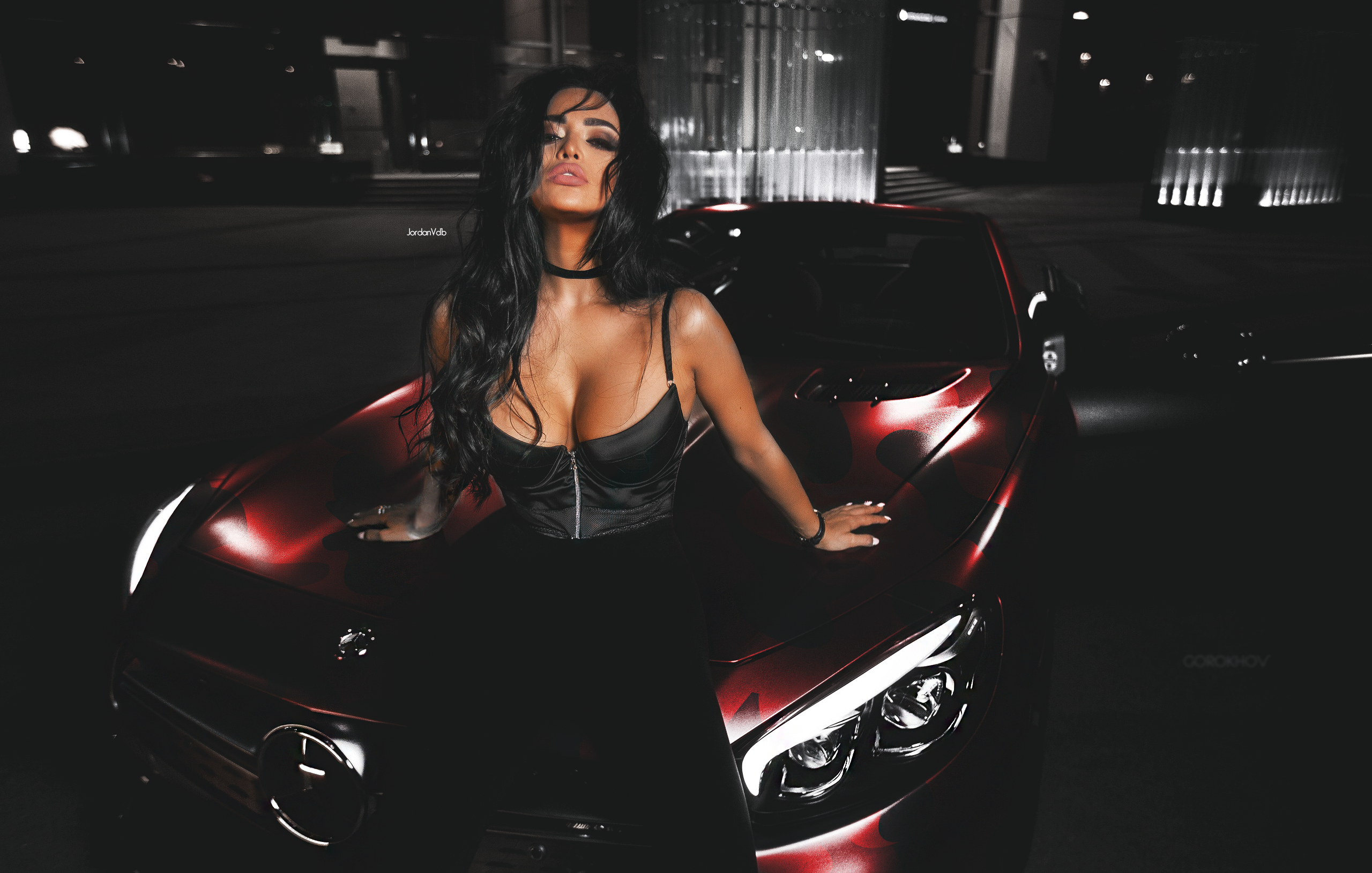 Photo Manipulation Mercedes AMG GTs Women Car 2560x1629