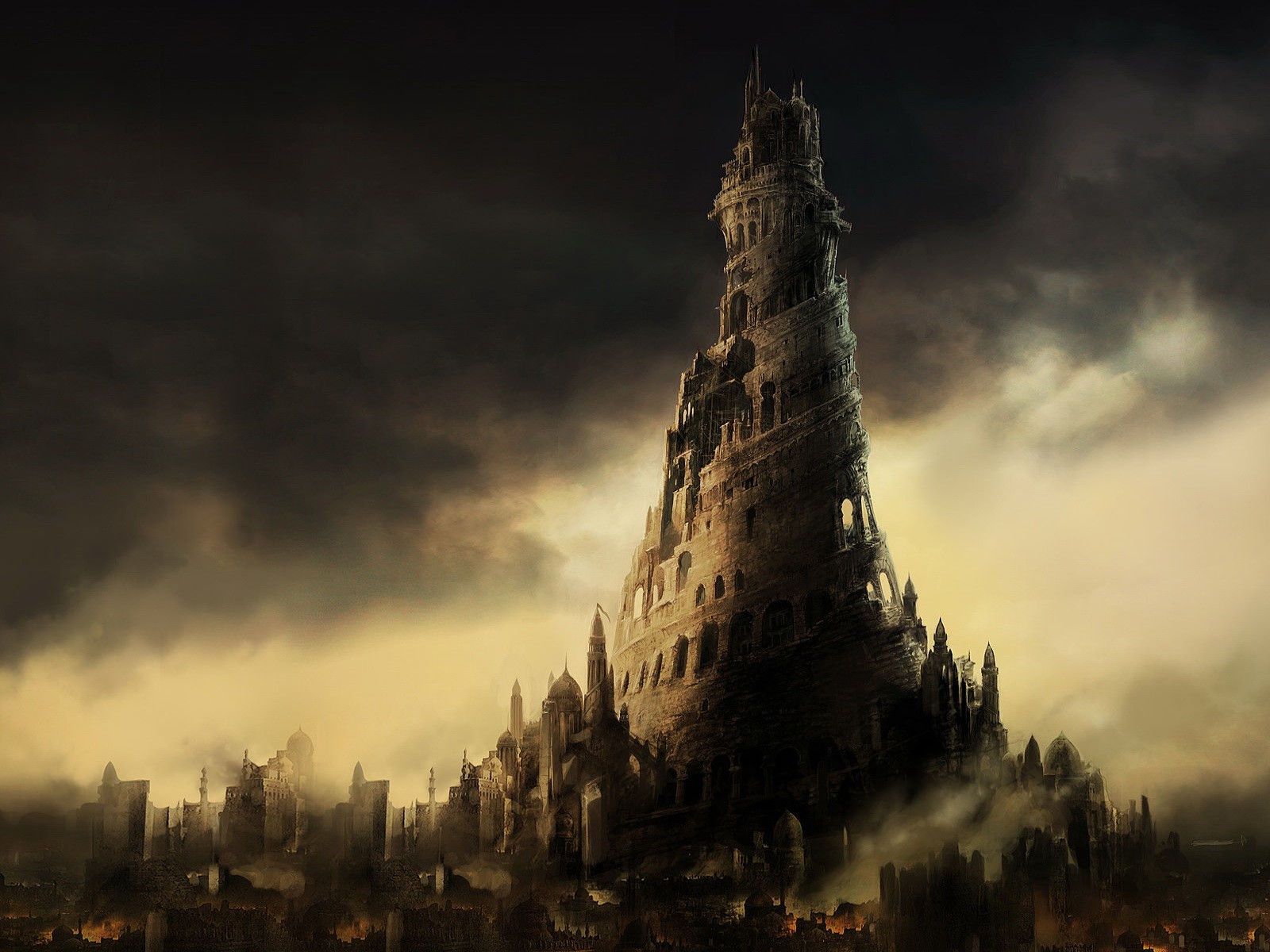 Digital Art CGi Tower Of Babel 1600x1200