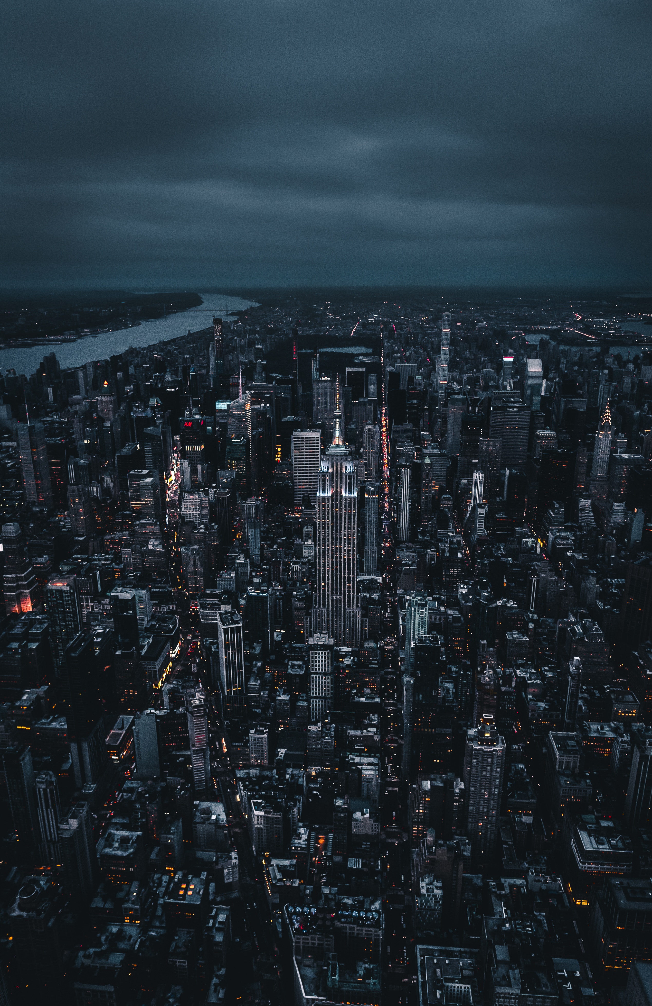 New York City USA Andre Benz Aerial Architecture Urban Night Building 2539x3913
