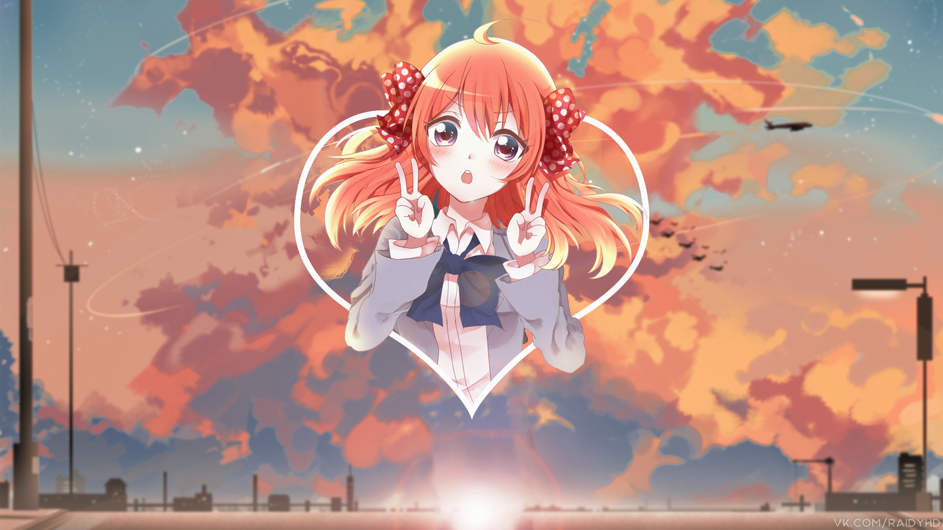 Anime Anime Girls Picture In Picture Sakura Chiyo 1920x1080