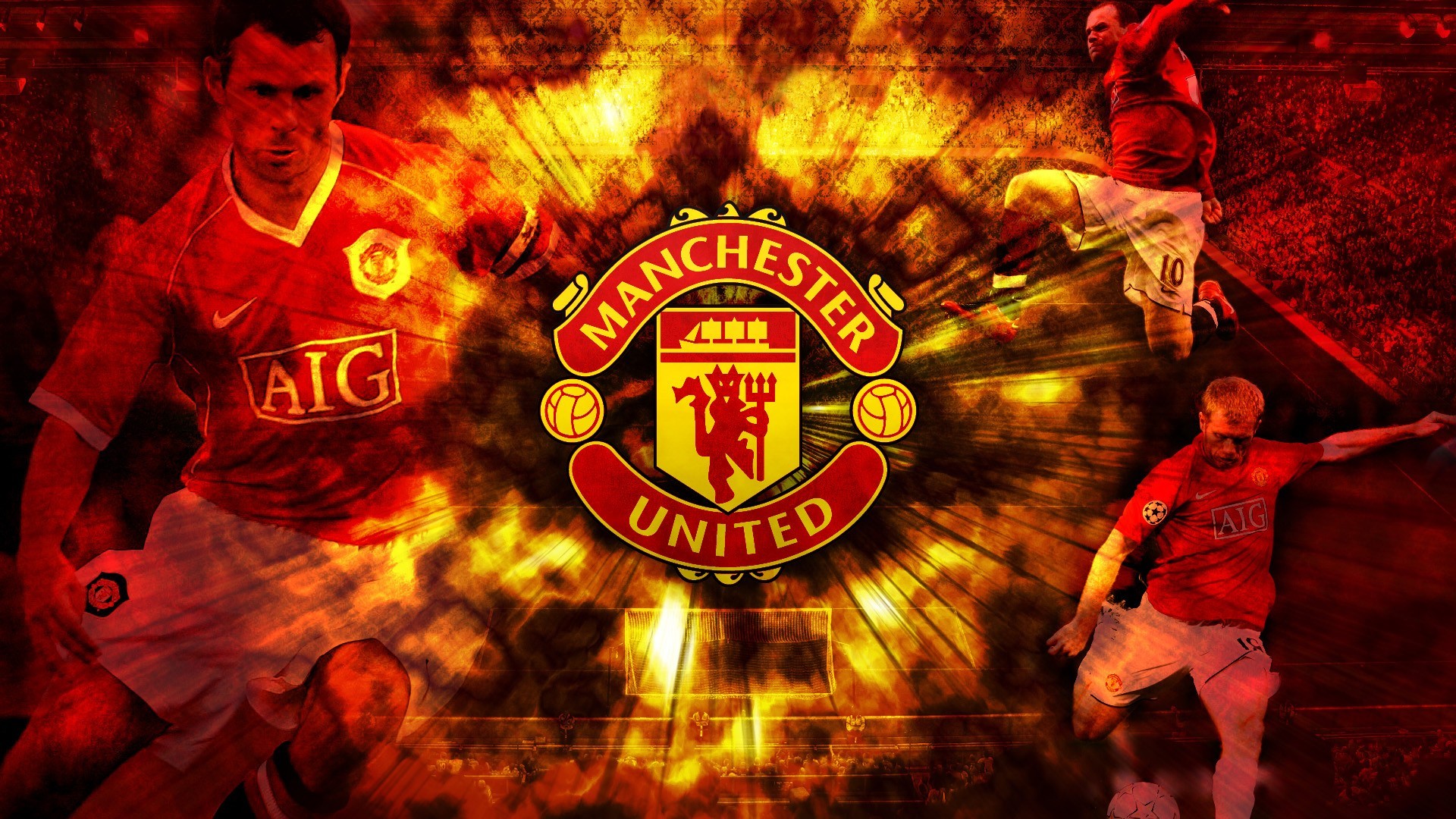 Manchester United Ryan Giggs Wayne Rooney 1920x1080