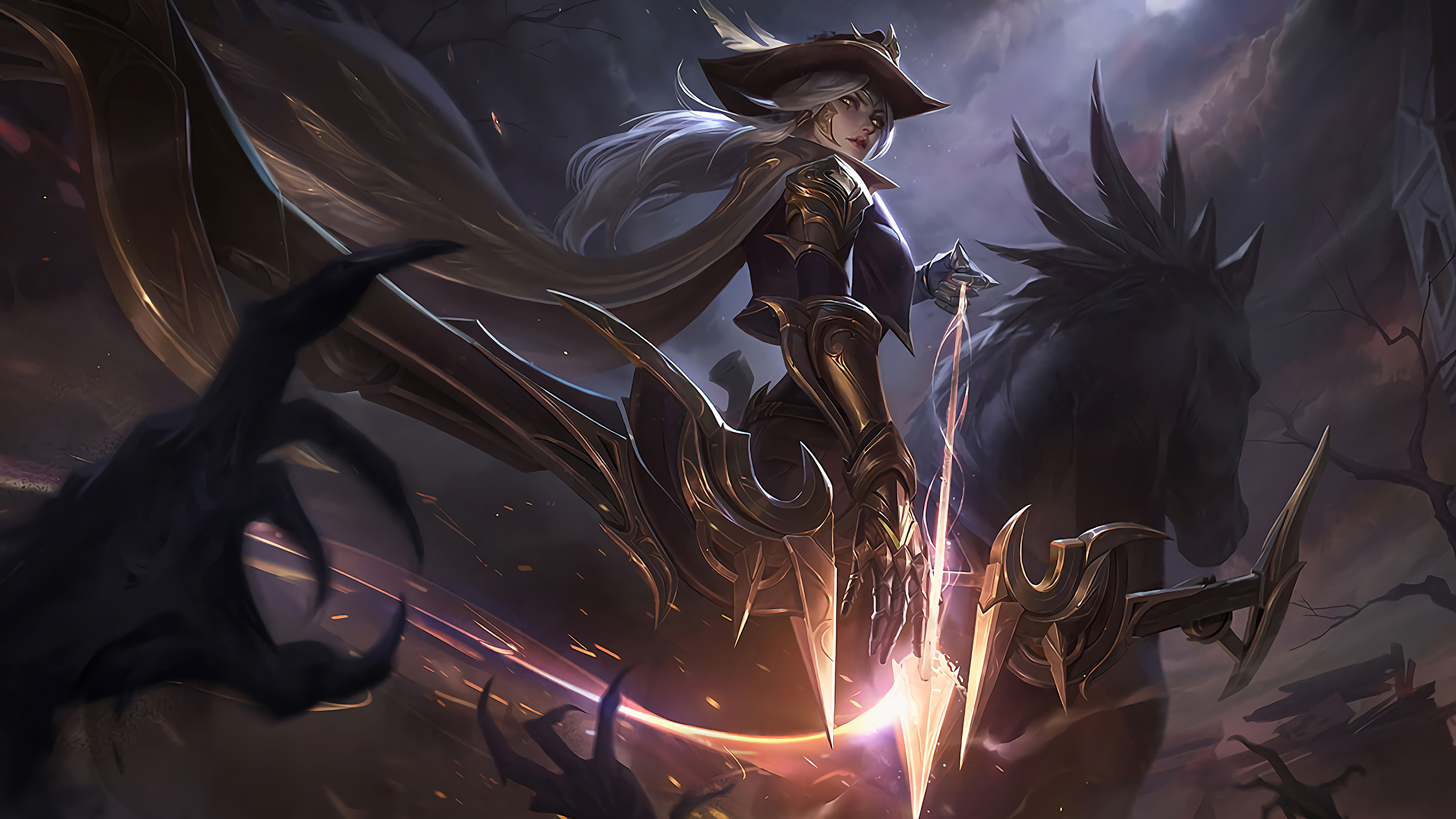 Ashe League Of Legends Ashe High Noon League Of Legends Riot Games Fire ADC 3840x2160