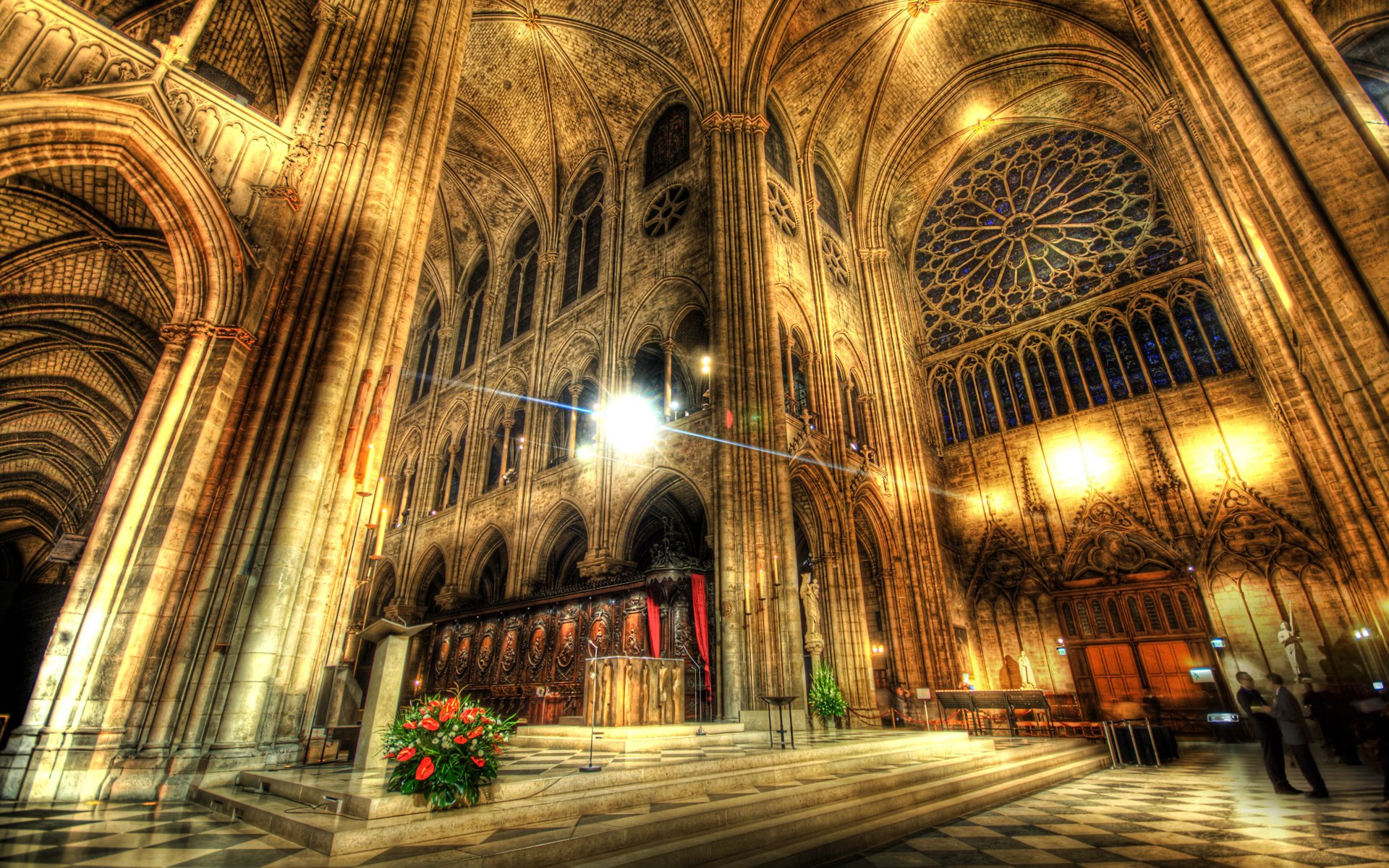 Religious Notre Dame De Paris Altar Architecture HDR 1920x1200