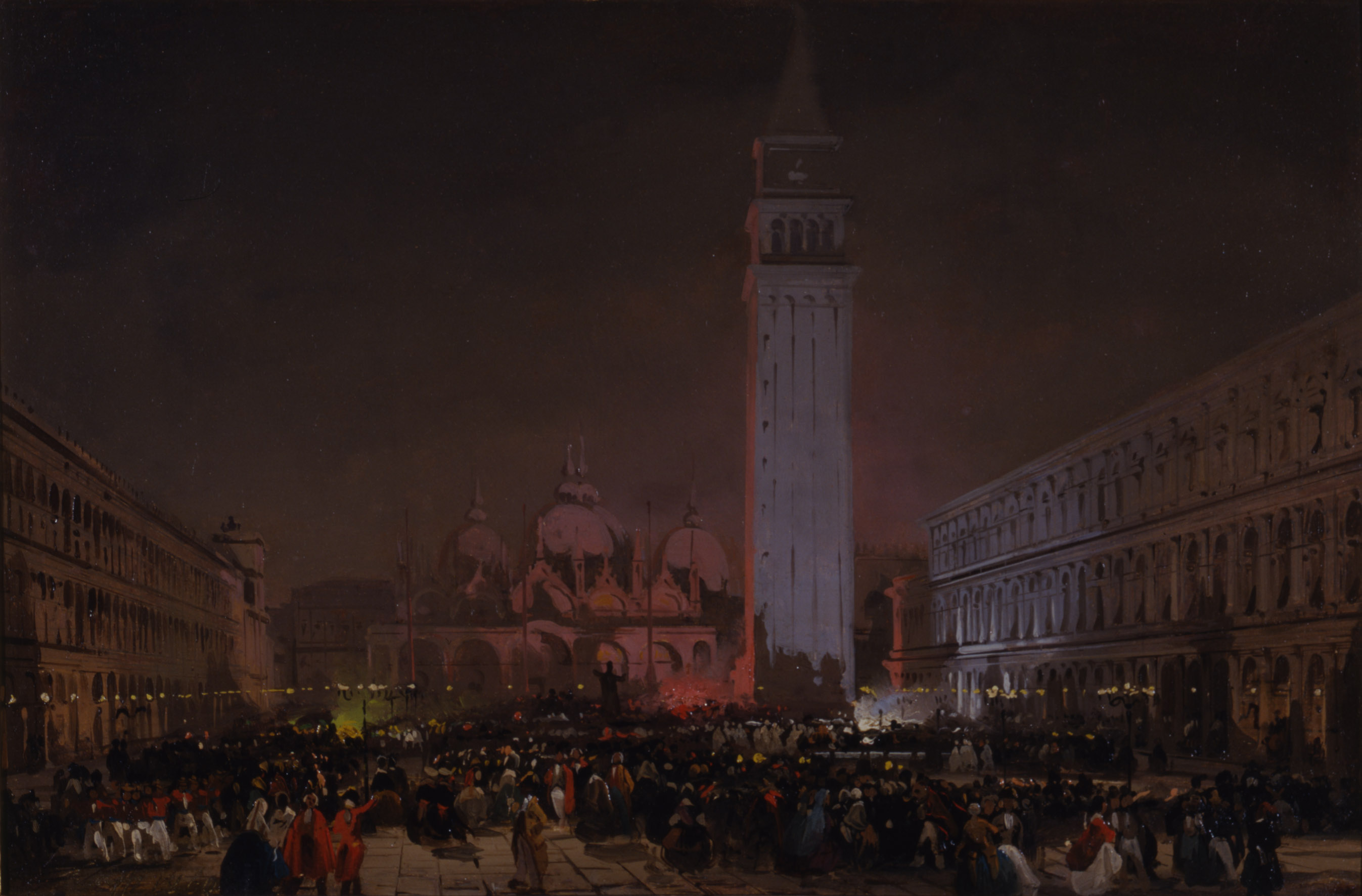 Ippolito Caffi Venice Painting Night Romantic 2694x1772