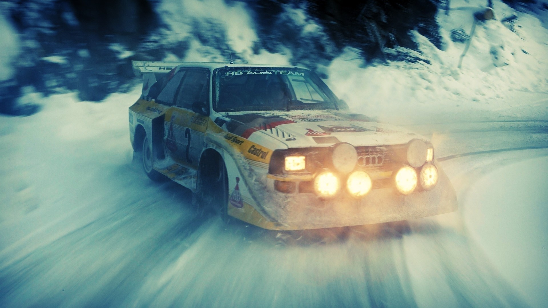 Rally Cars Audi Snow Drift Audi Quattro Car Vehicle Racing 1920x1080