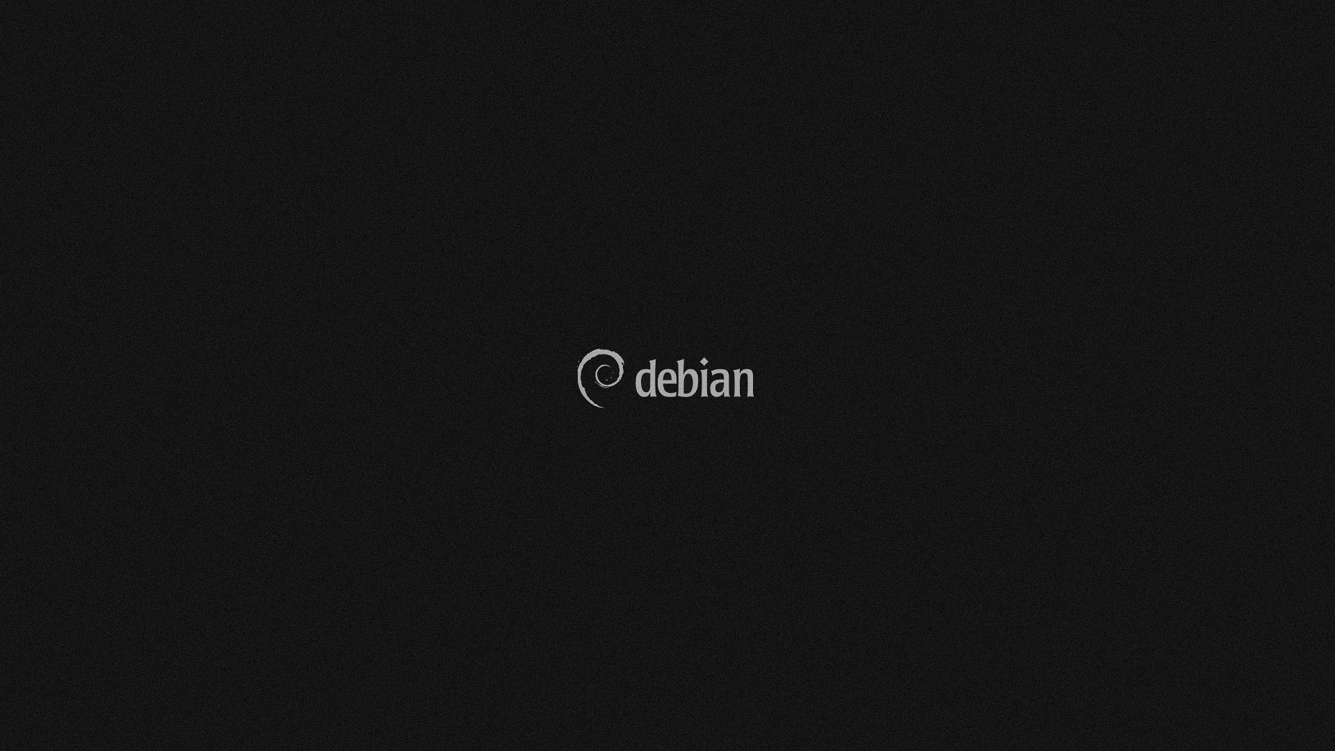 Linux Debian Minimalism Monochrome Computer Dark 1920x1080