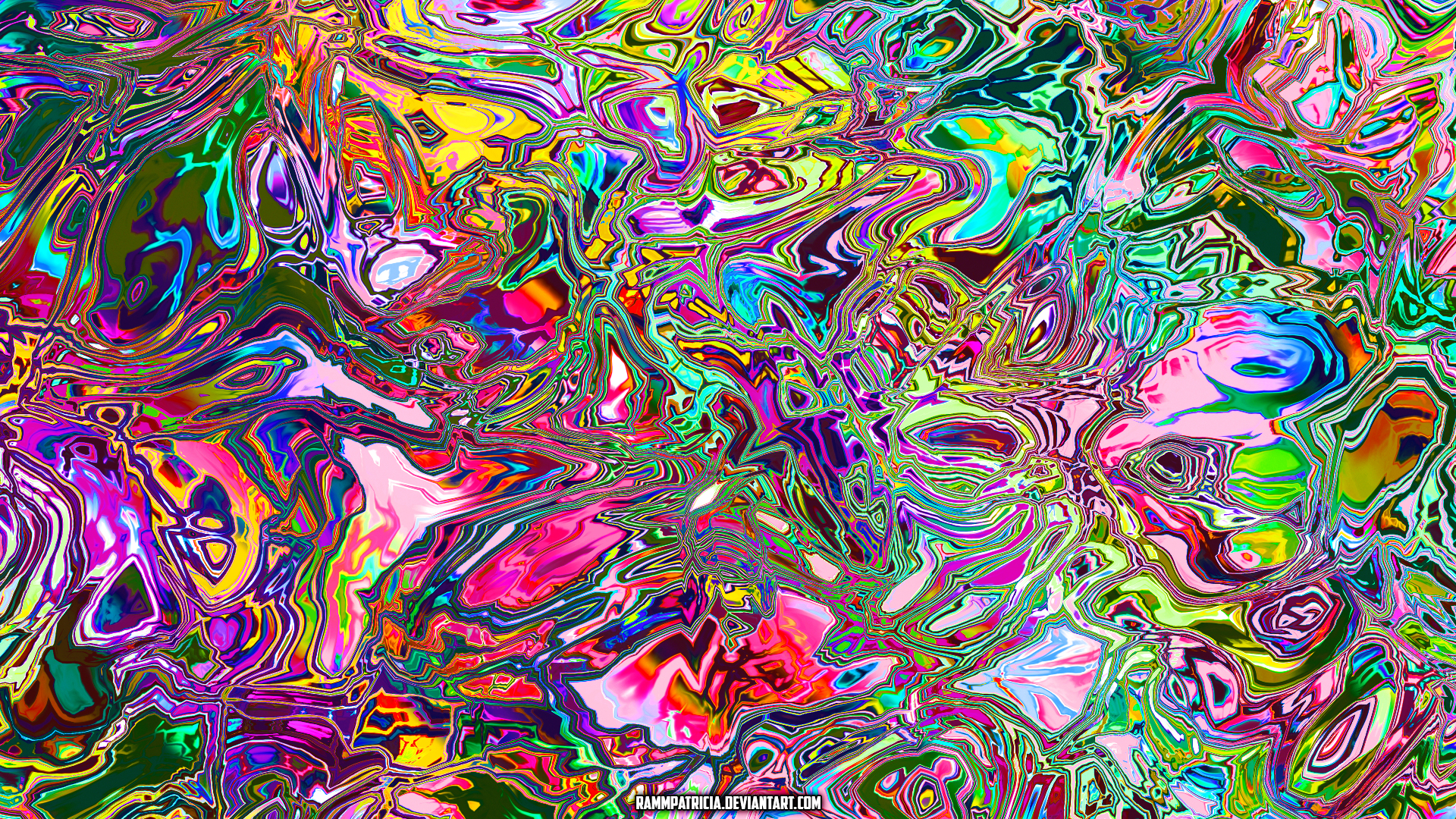 Digital Digital Art RammPatricia Iridescent Colorful 1920x1080