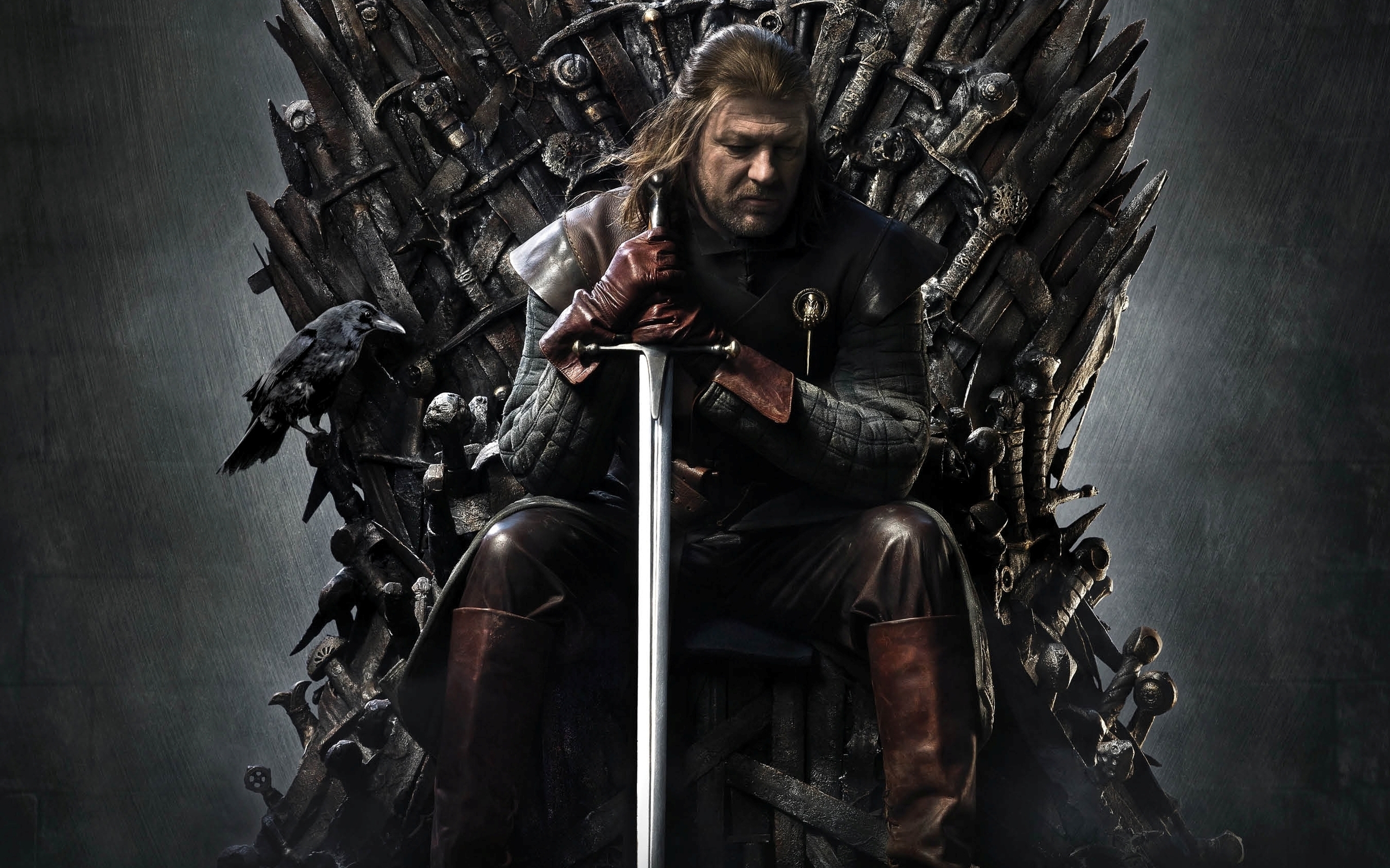 Game Of Thrones Eddard Stark Sean Bean Iron Throne 2560x1600