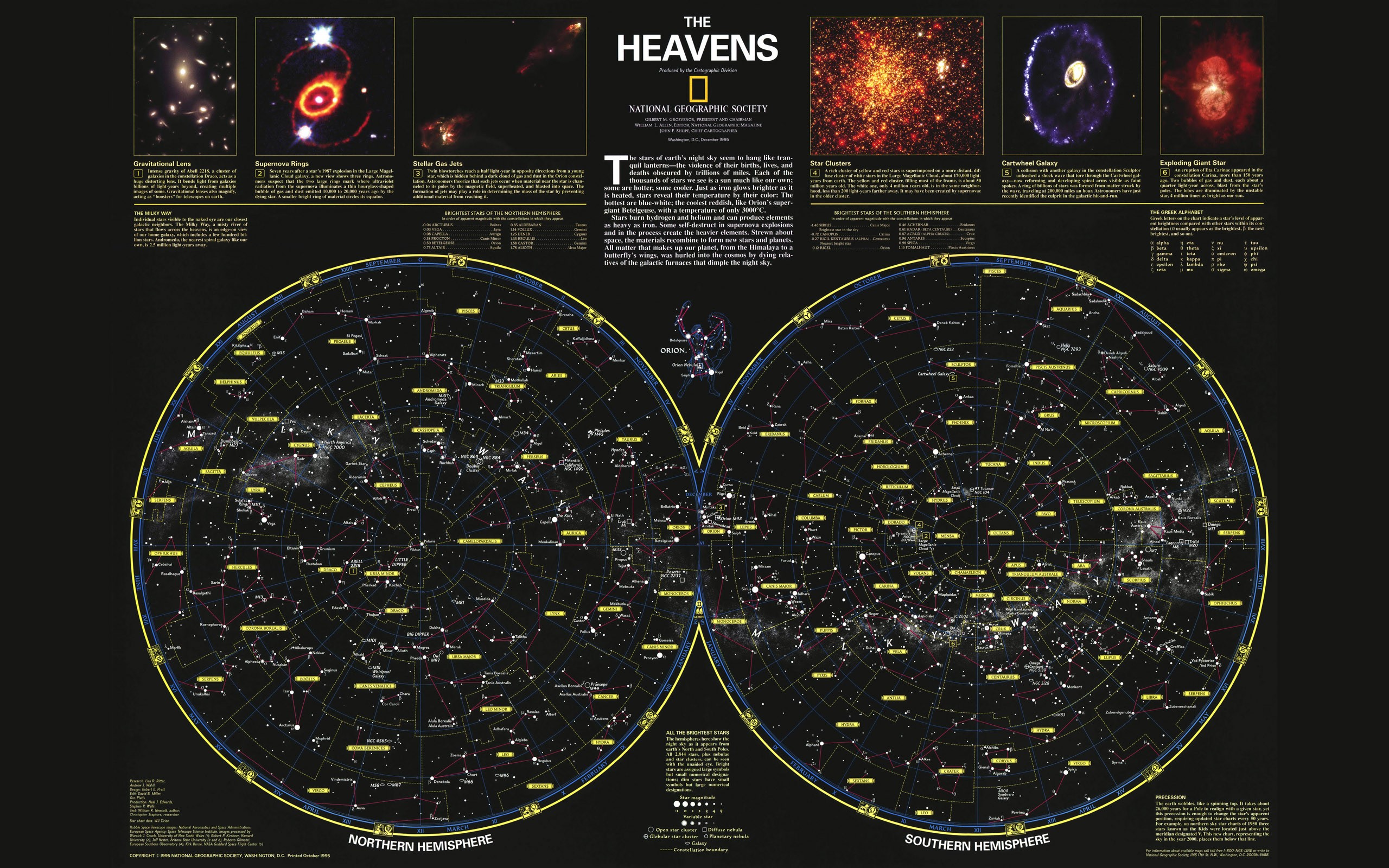 Star Map National Geographic Infographics 2560x1600