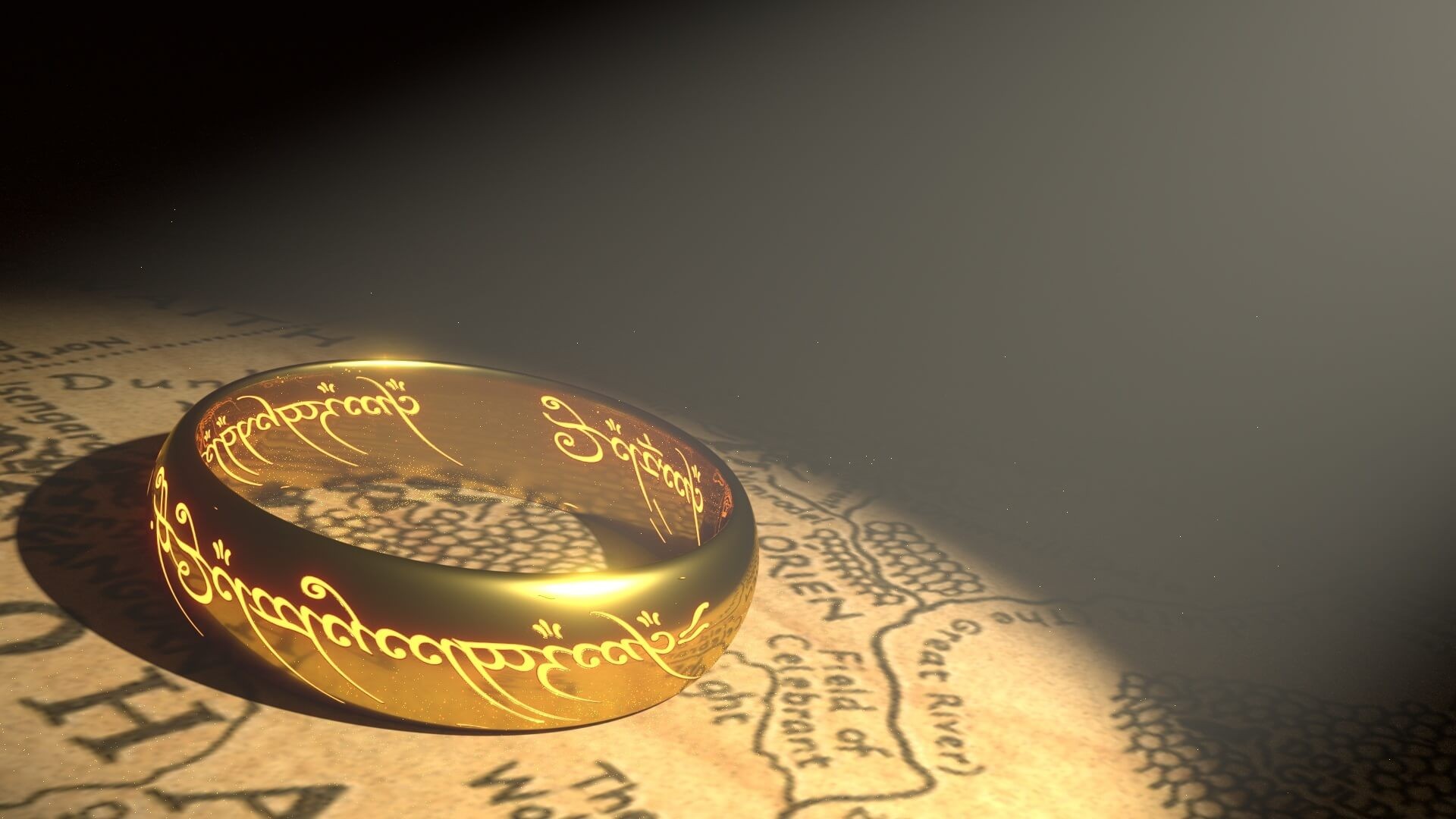 The Lord Of The Rings Rings The One Ring Map Middle Earth Text Closeup 1920x1080