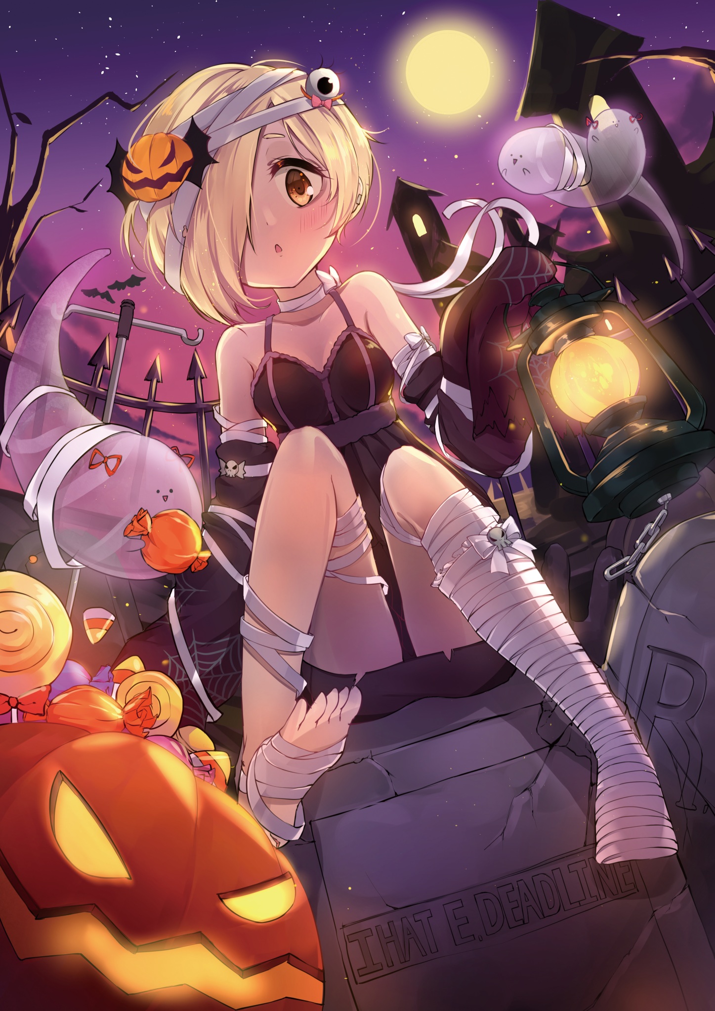 Halloween Pumpkin Bandage Dress Feet Shirasaka Koume THE IDOLM STER THE IDOLM STER Cinderella Girls 1447x2047