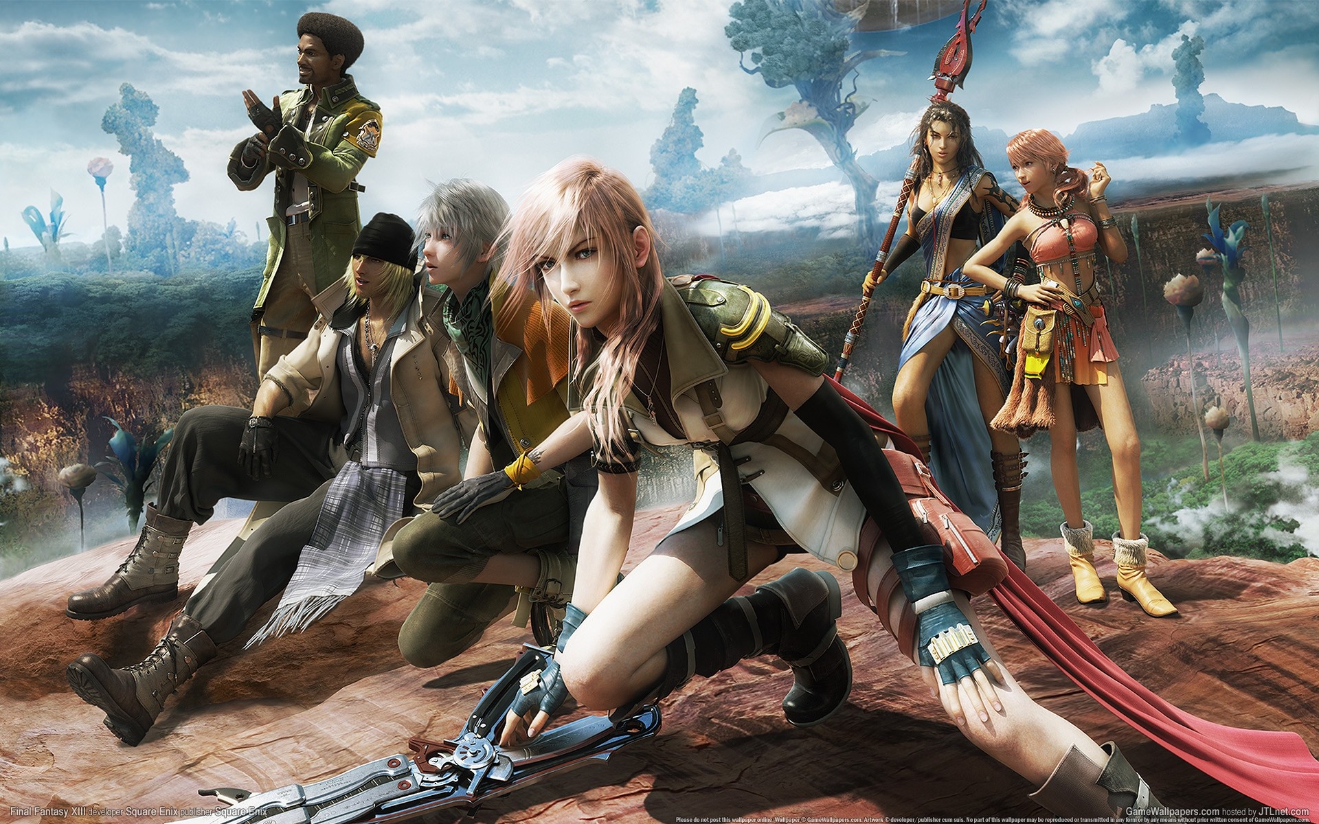 Final Fantasy Xiii Claire Farron Oerba Yun Fang Oerba Dia Vanille Video Games 1920x1200