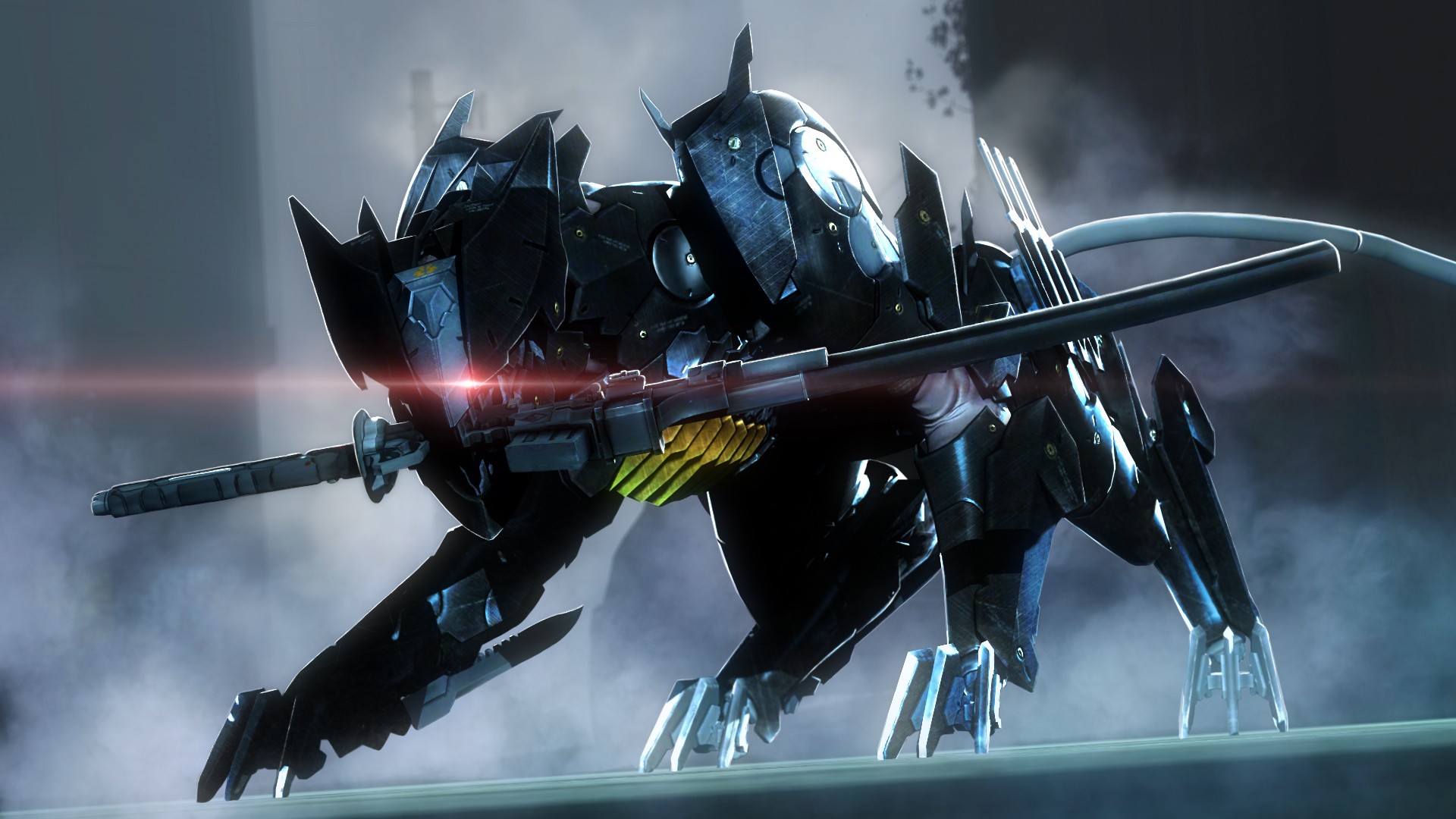 Metal Gear Rising Revengeance Metal Gear Robot Blade Wolf Digital Art Video Games 1920x1080