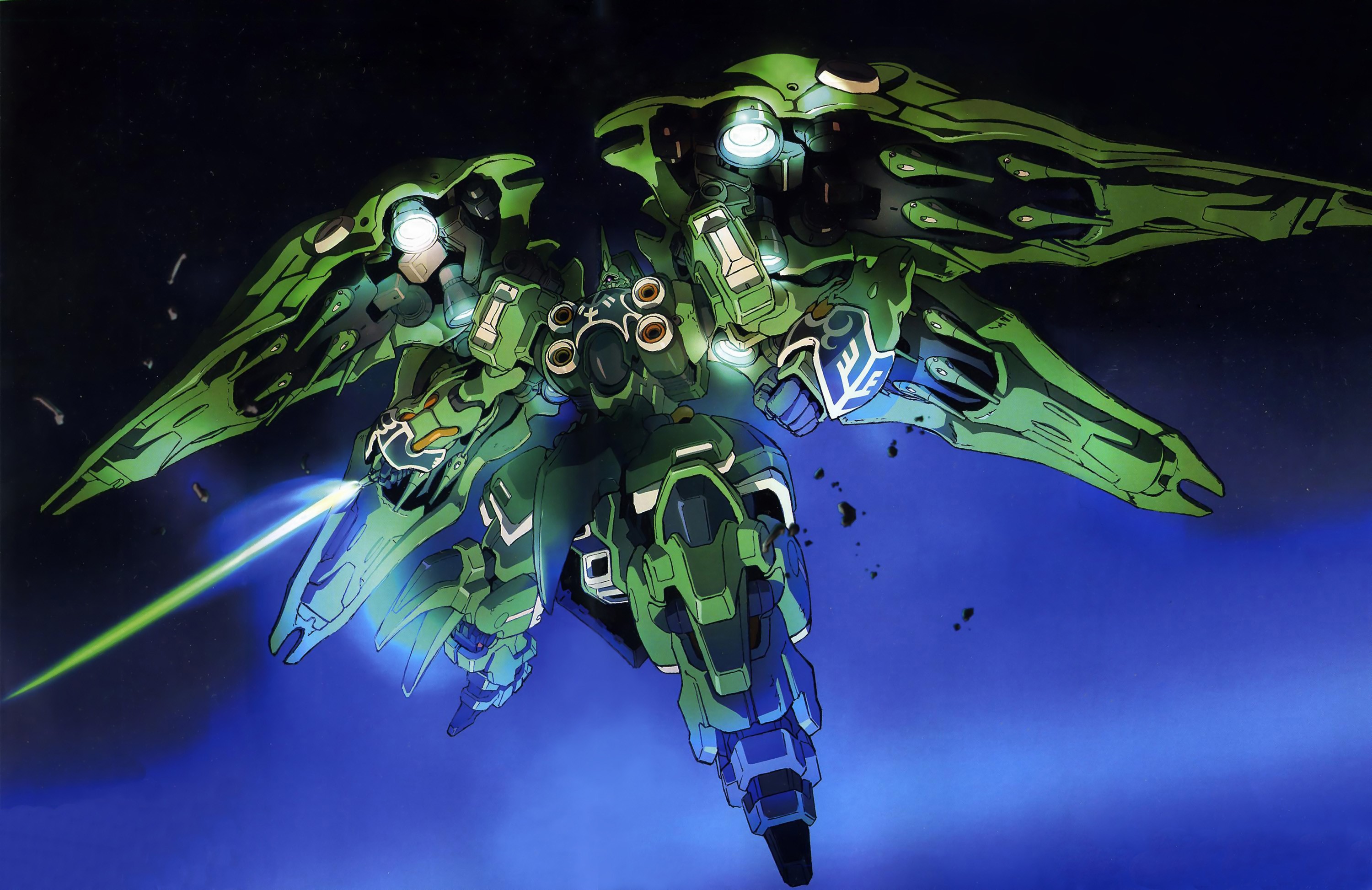 Gundam Mobile Suit Gundam Unicorn Kshatriya Anime Mech 3000x1946