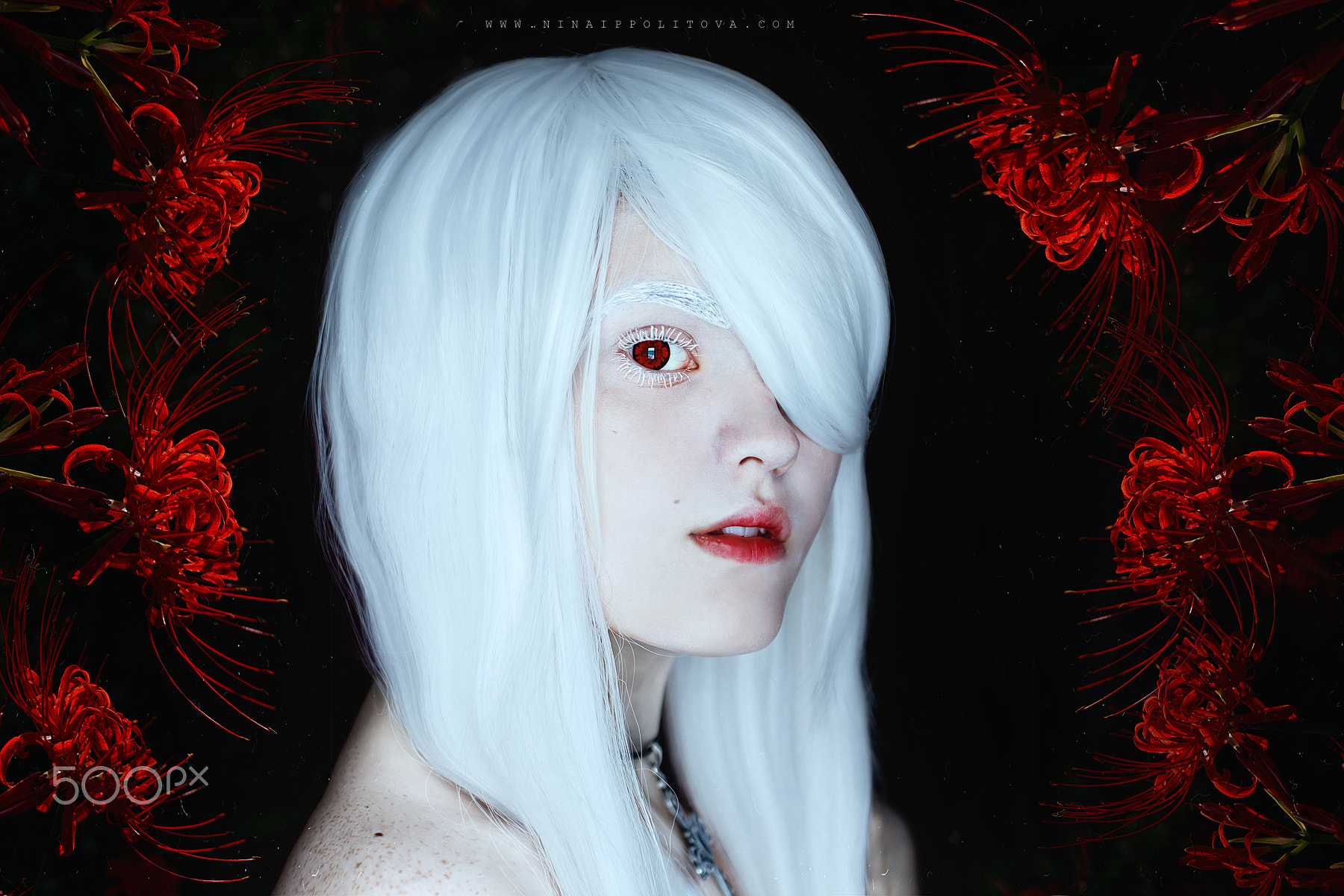 Fantasy Girl Red Eyes Women Model 500px Shiro Igarashi 1800x1200