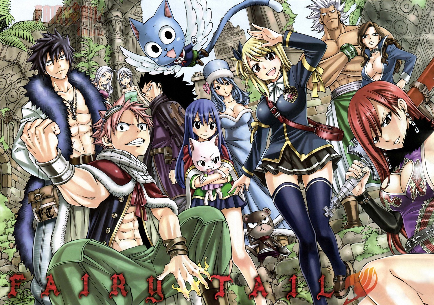 Heartfilia Lucy Dragneel Natsu Fairy Tail Fullbuster Gray Happy Fairy Tail Marvell Wendy Scarlet Erz 1500x1056