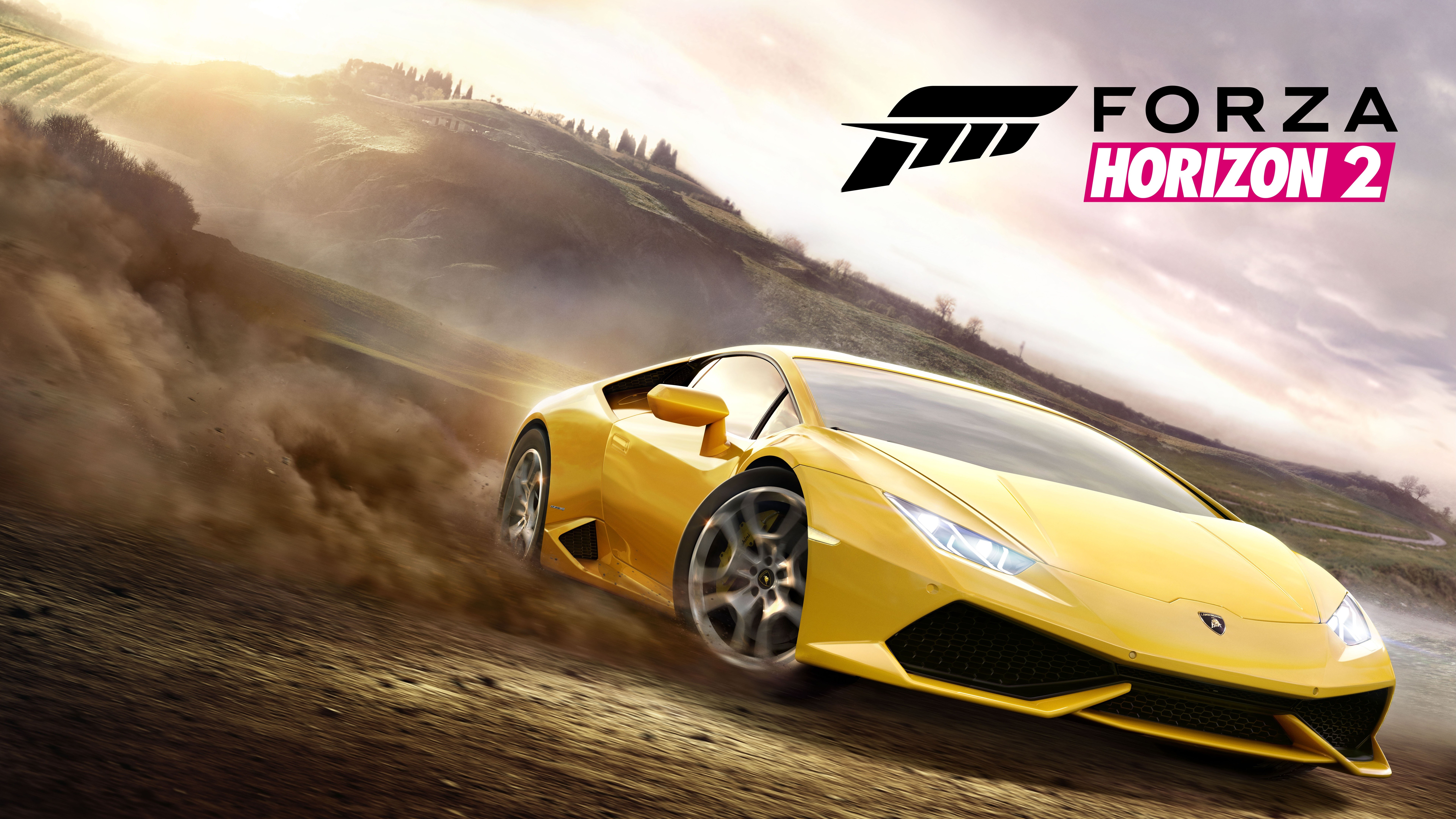 Forest Car Forza Horizon 2 Video Games Lamborghini Huracan LP 610 4 7680x4320