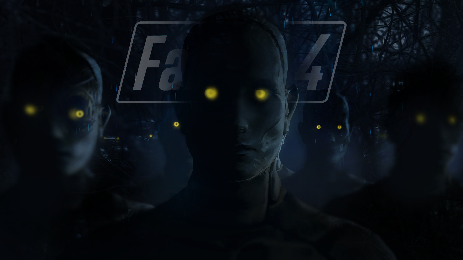 Fallout 4 Bethesda Softworks Glowing Eyes Spooky Video Games Synth 1920x1080