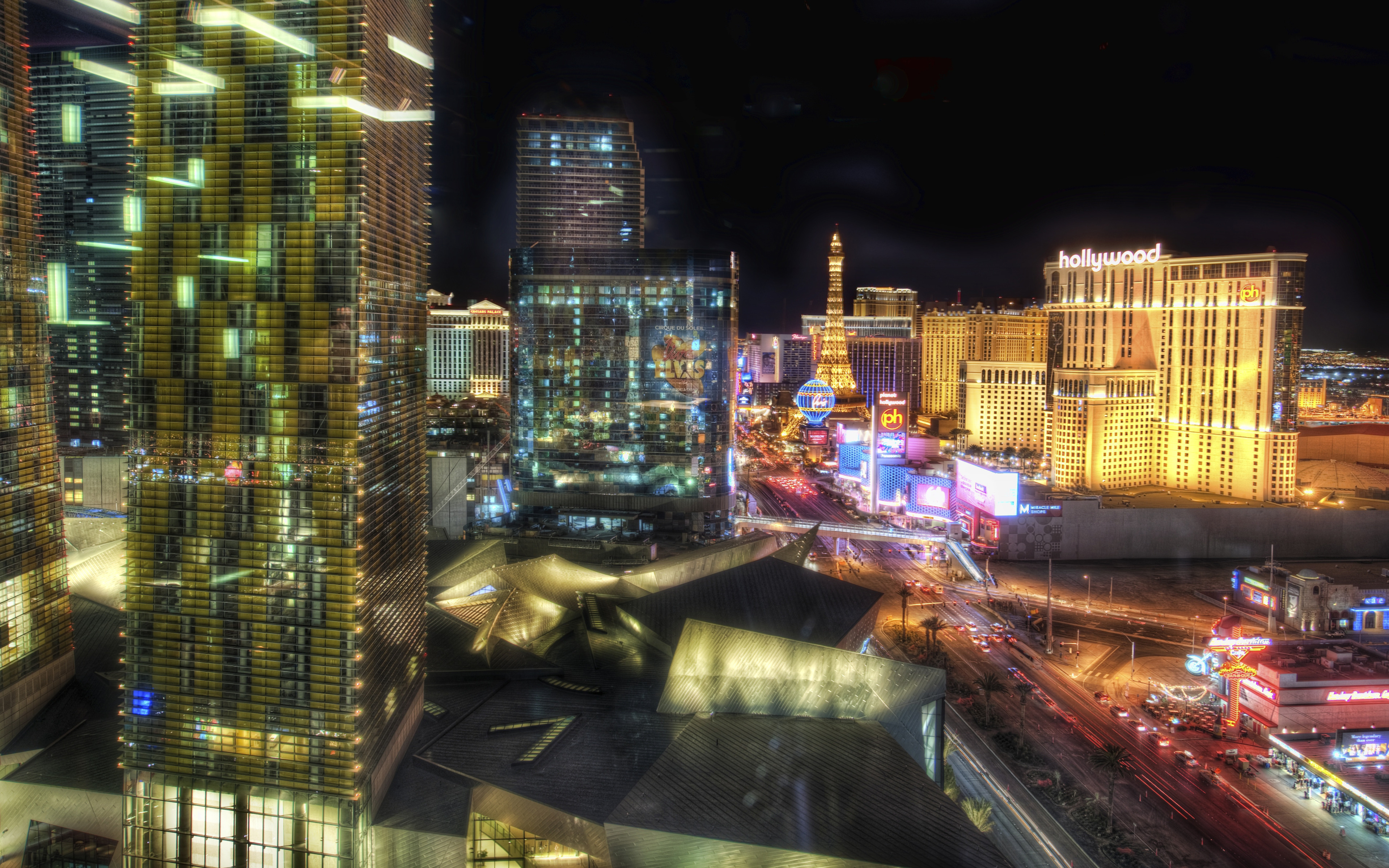 Town Night View Las Vegas 3839x2400