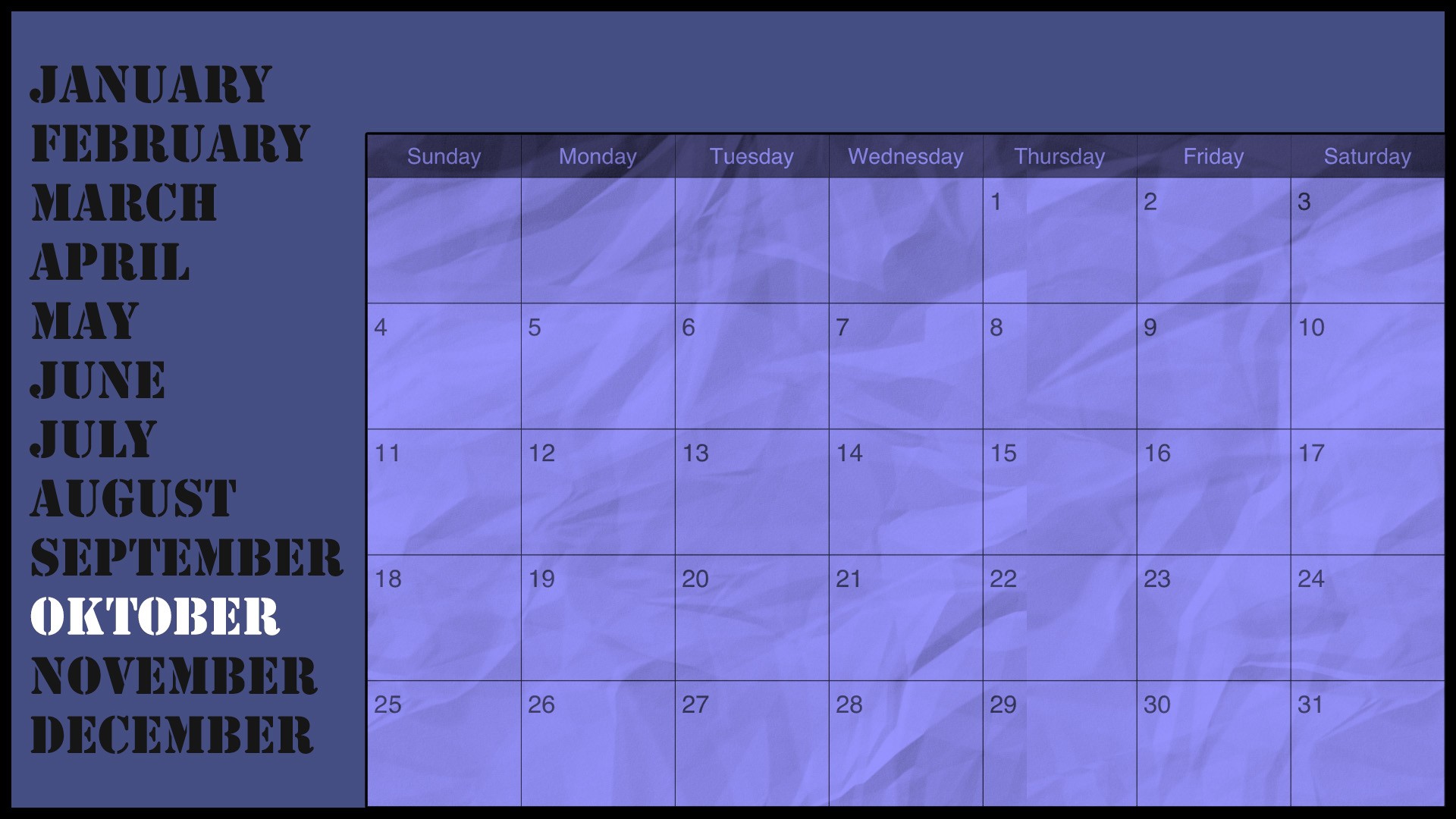 Calendar Paper April 2015 1920x1080