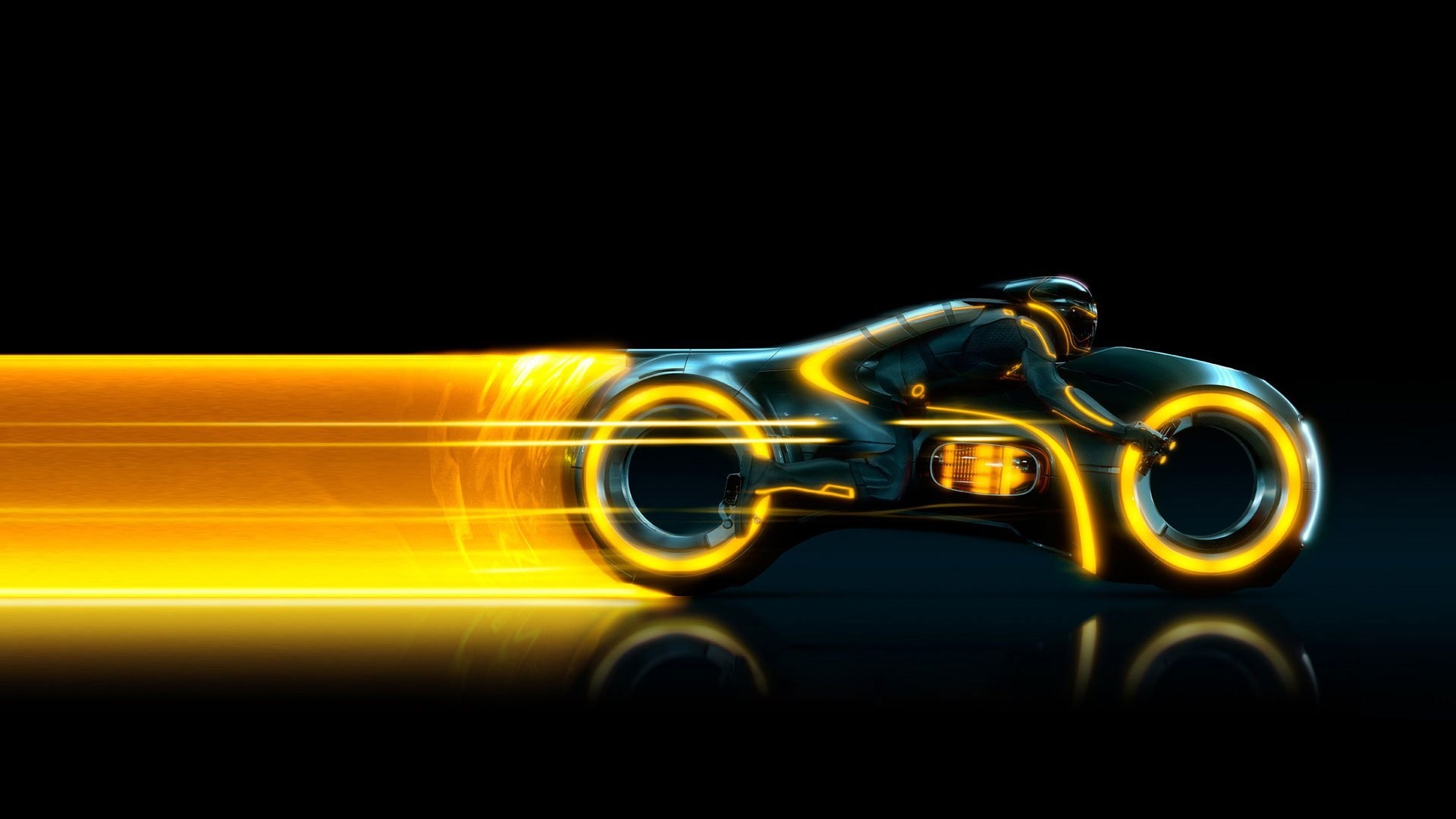 Tron Futuristic Reflection Render Light Cycle 1920x1080