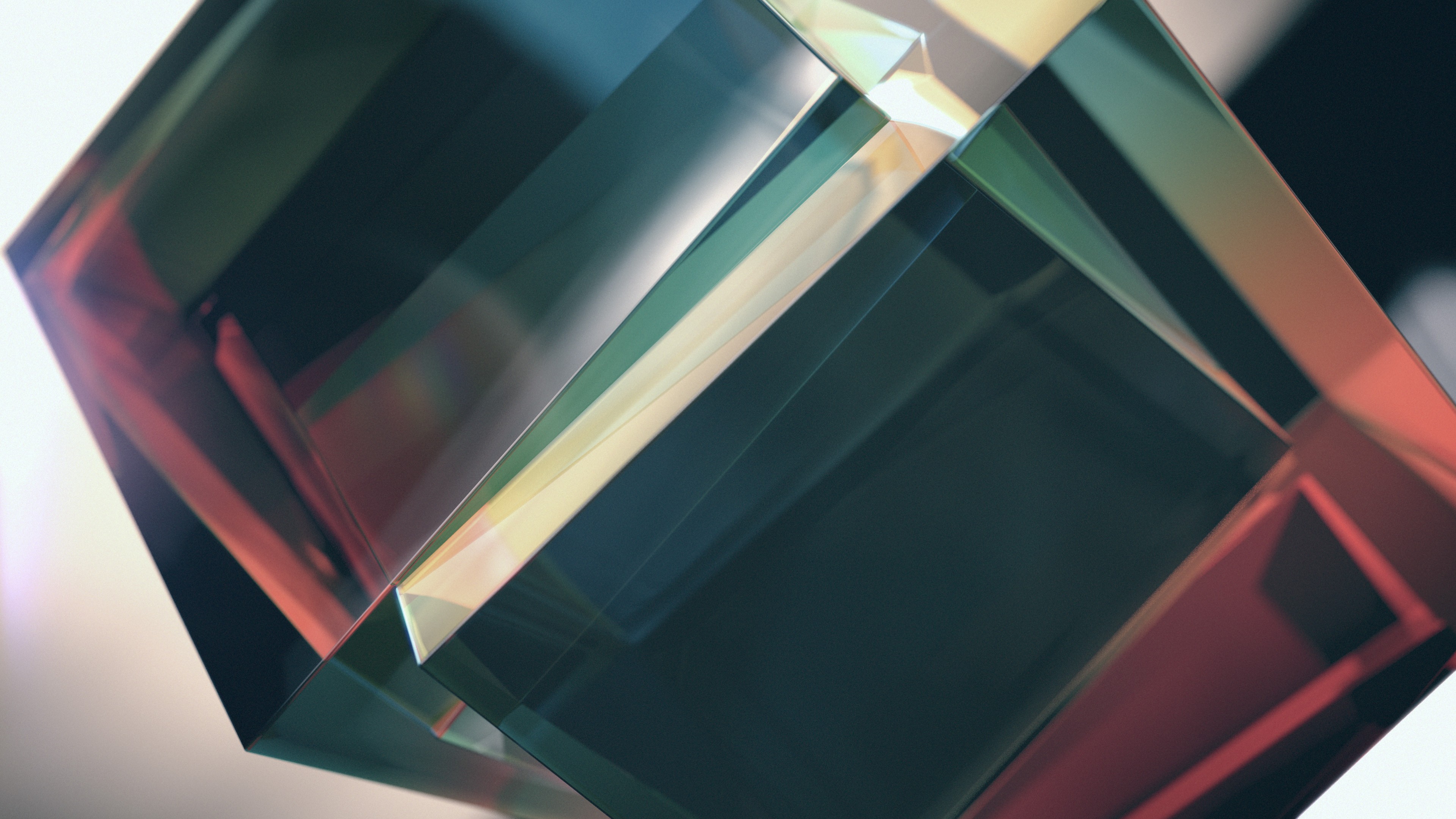 Cube Minimalism Abstract Prism 3840x2160